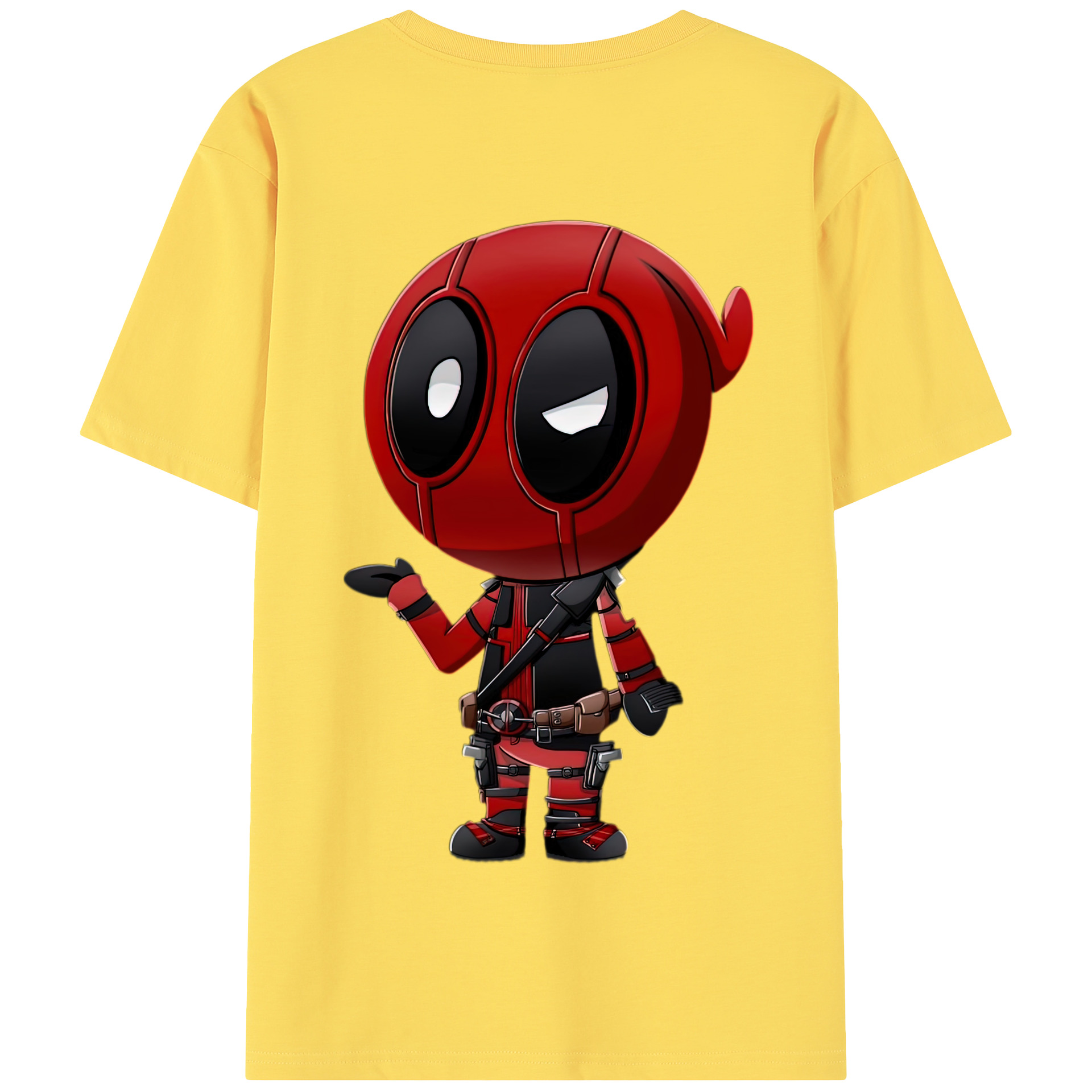 （画像用） Deadpool デッドプール 綿100％半袖Tシャツ（背面プリント）