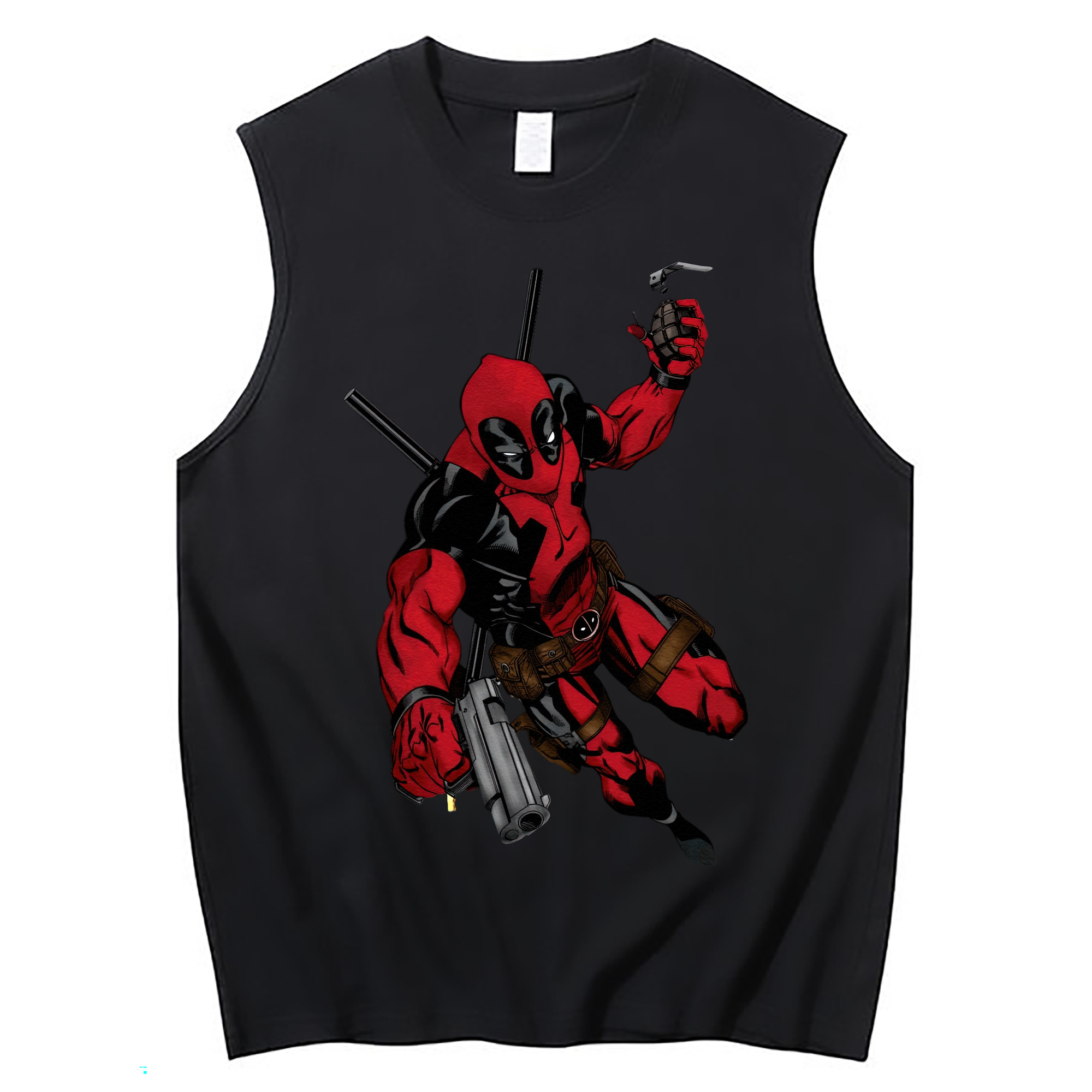 （画像用） Deadpool デッドプール コットン100％タンクトップ（フロントプリント）