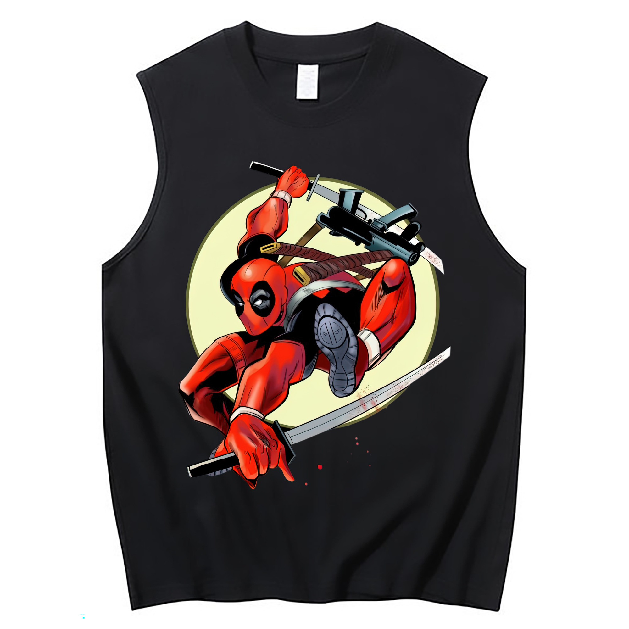 （画像用） Deadpool デッドプール コットン100％タンクトップ（フロントプリント）