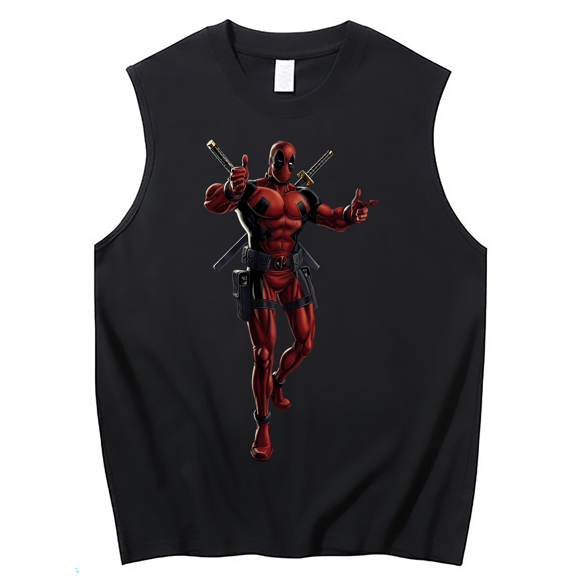 （画像用） Deadpool デッドプール コットン100％タンクトップ（フロントプリント）