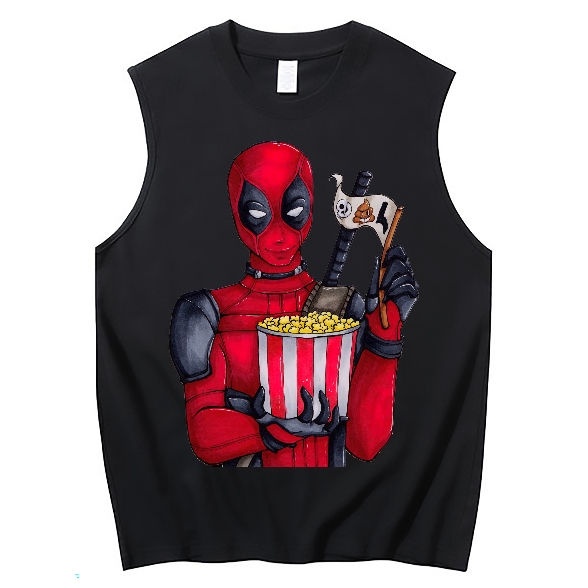 （画像用） Deadpool デッドプール コットン100％タンクトップ（フロントプリント）