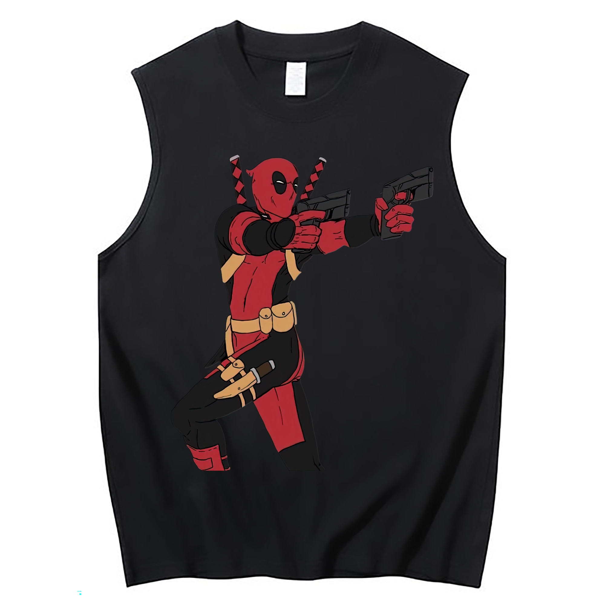 （画像用） Deadpool デッドプール コットン100％タンクトップ（フロントプリント）