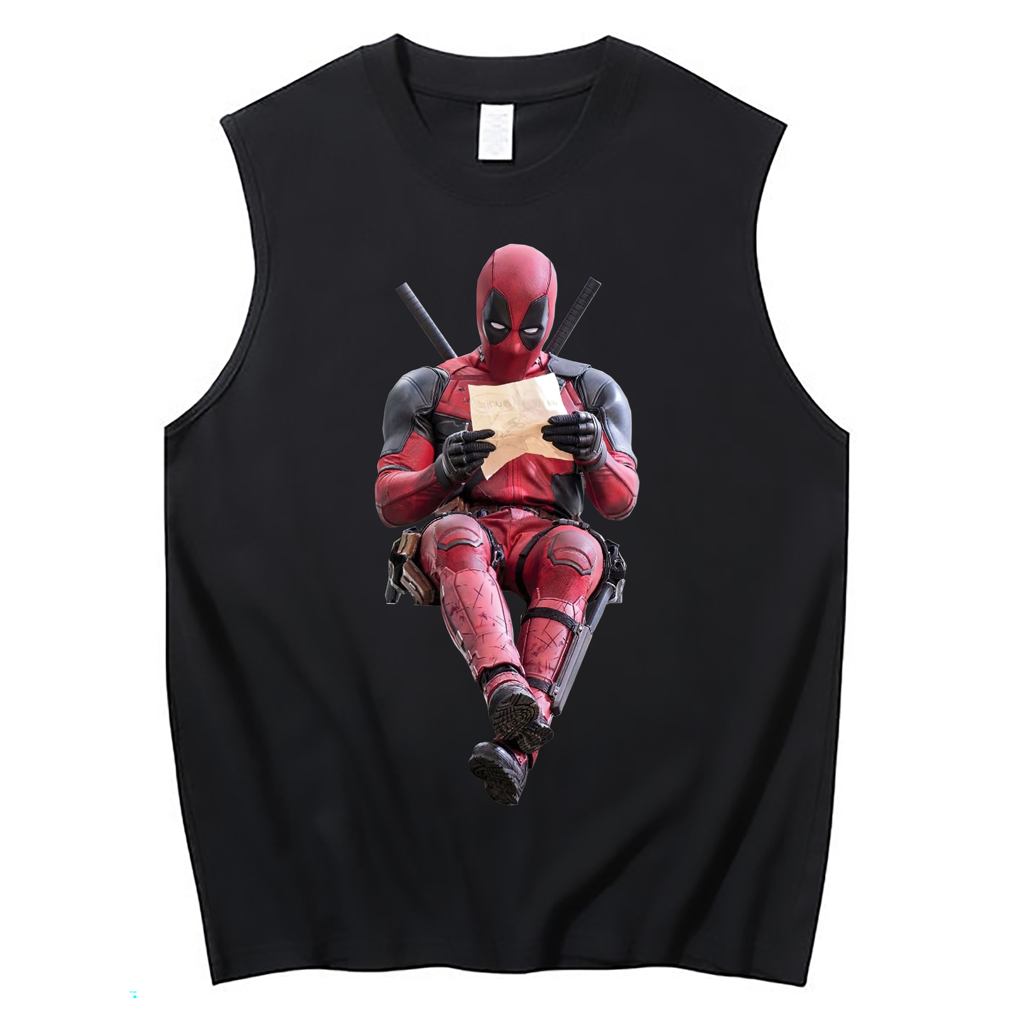 （画像用） Deadpool デッドプール コットン100％タンクトップ（フロントプリント）