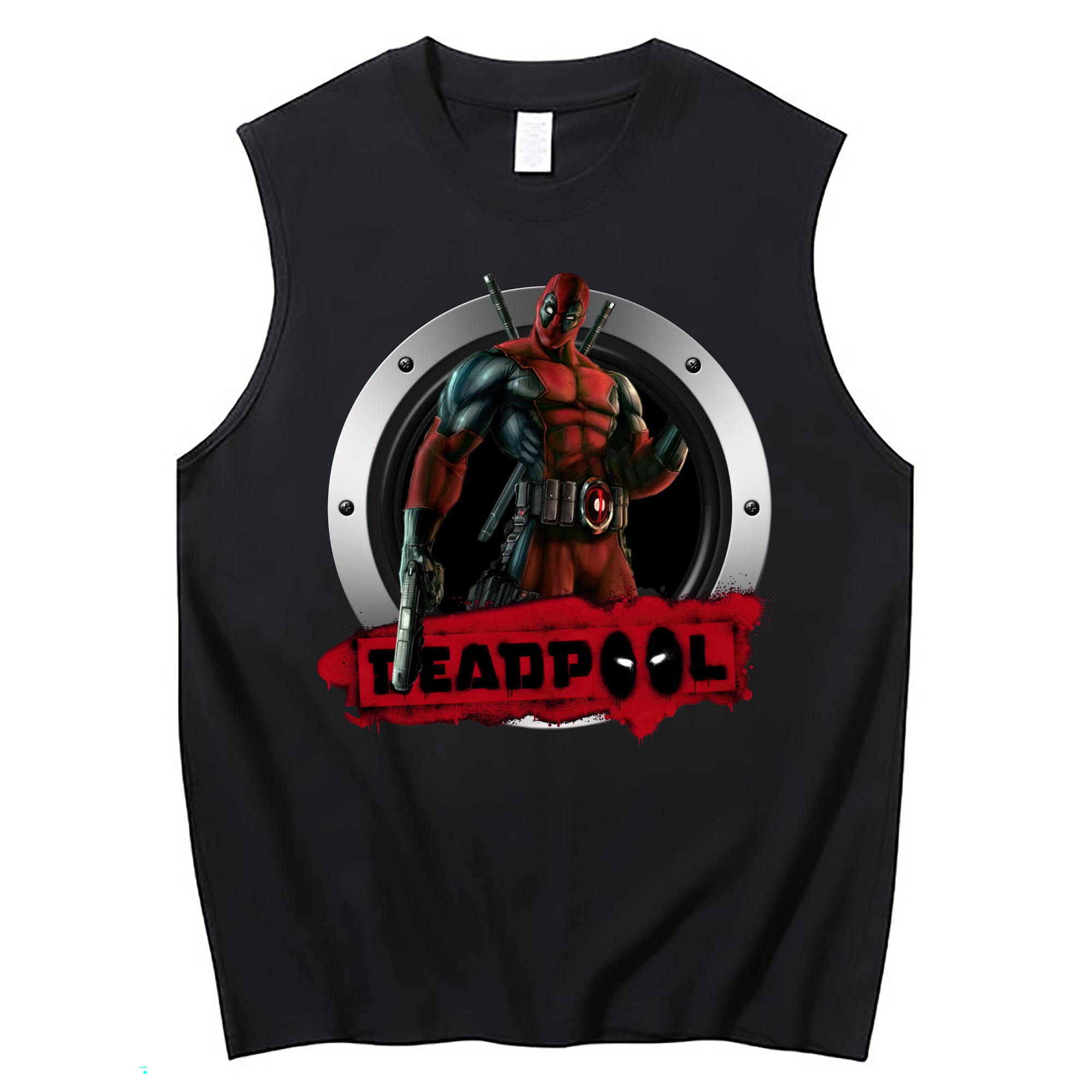 （画像用） Deadpool デッドプール コットン100％タンクトップ（フロントプリント）