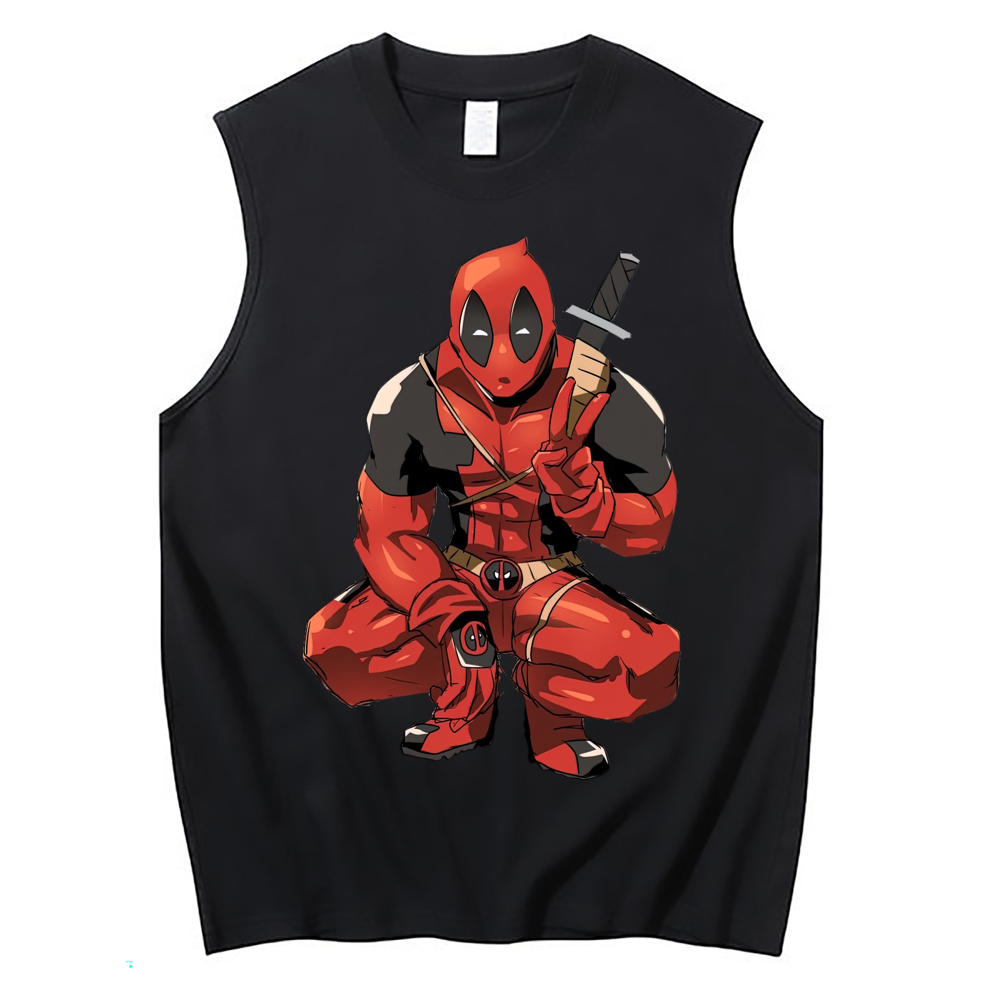（画像用） Deadpool デッドプール コットン100％タンクトップ（フロントプリント）