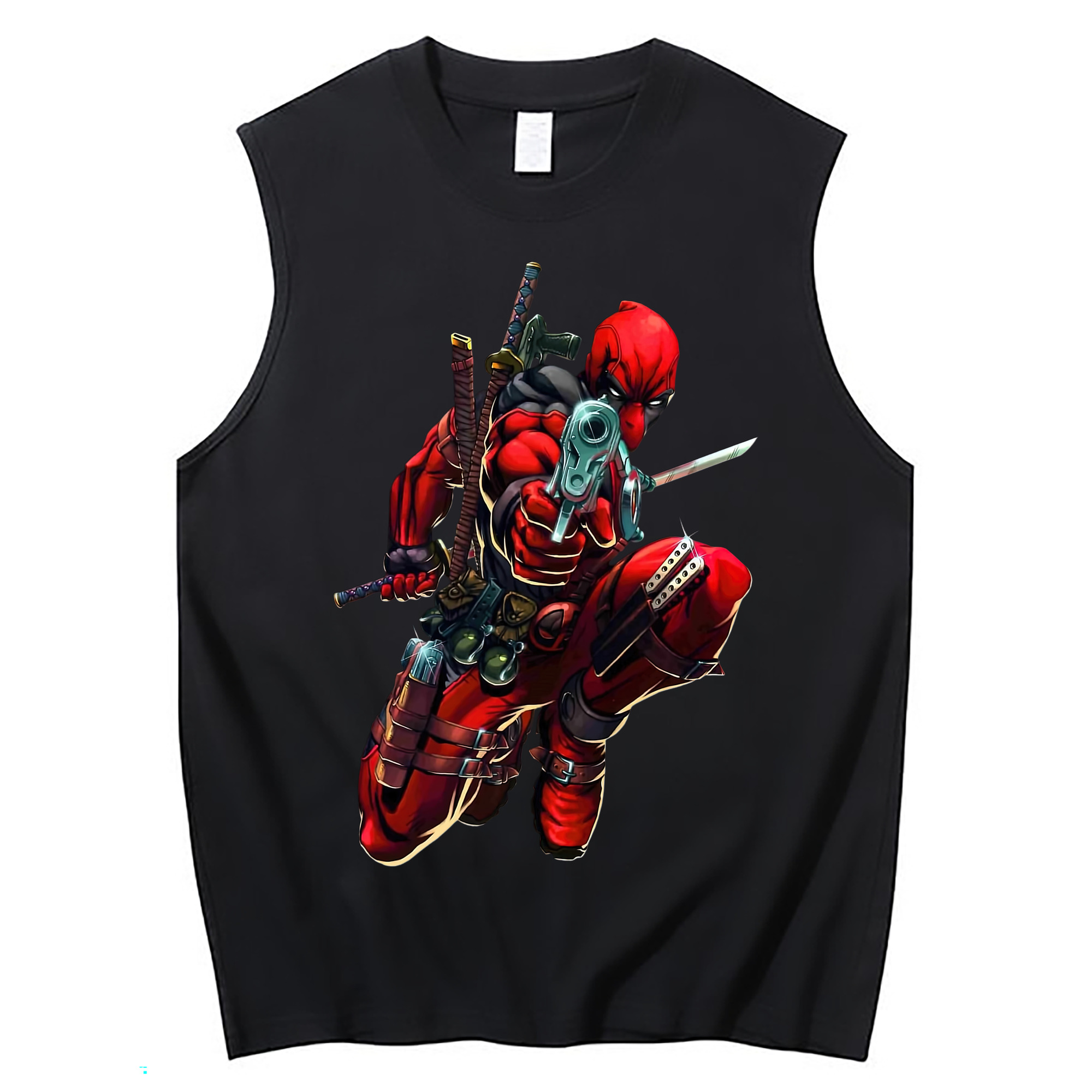 （画像用） Deadpool デッドプール コットン100％タンクトップ（フロントプリント）