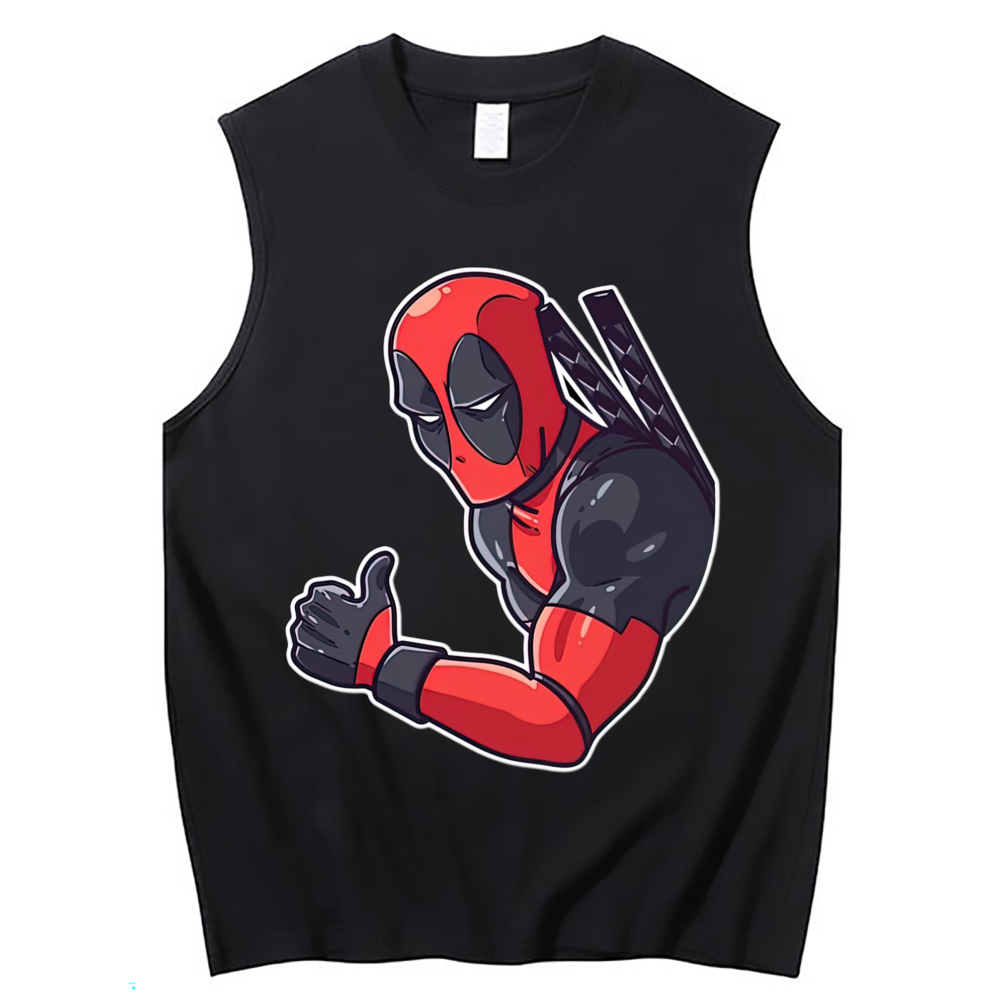 （画像用） Deadpool デッドプール コットン100％タンクトップ（フロントプリント）