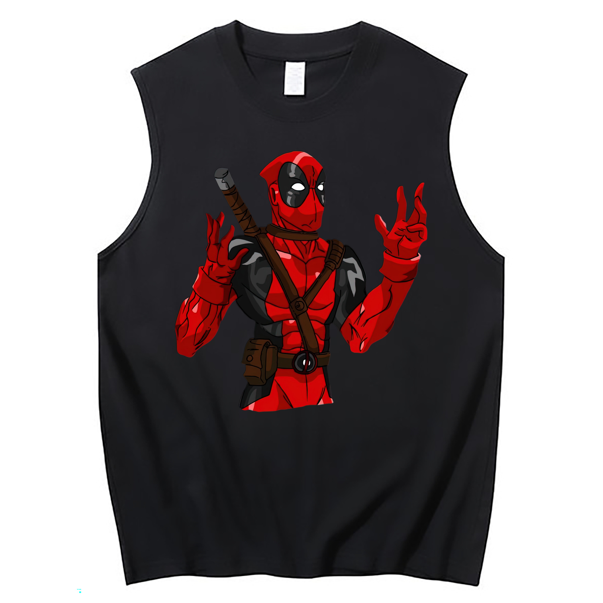 （画像用） Deadpool デッドプール コットン100％タンクトップ（フロントプリント）