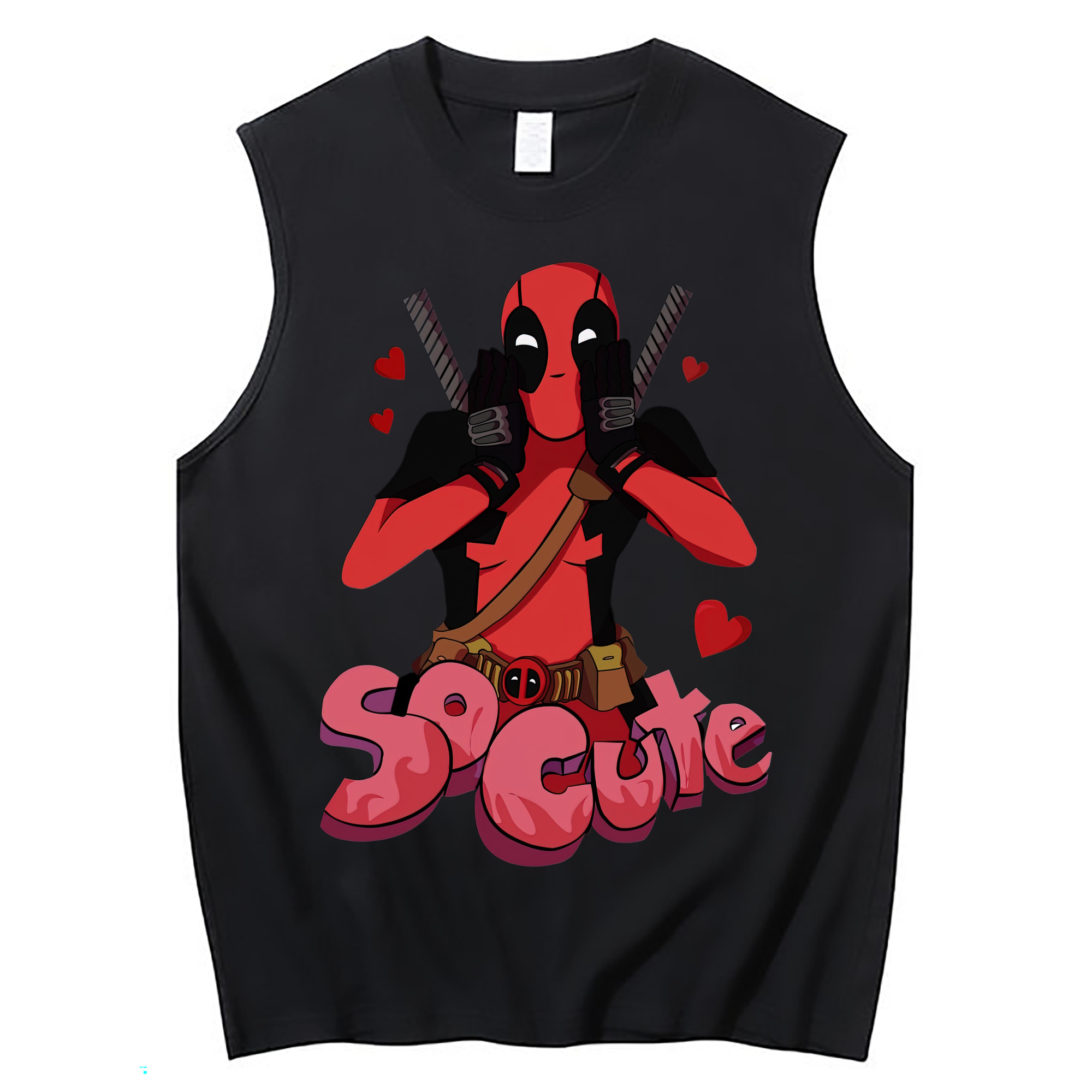 （画像用） Deadpool デッドプール コットン100％タンクトップ（フロントプリント）