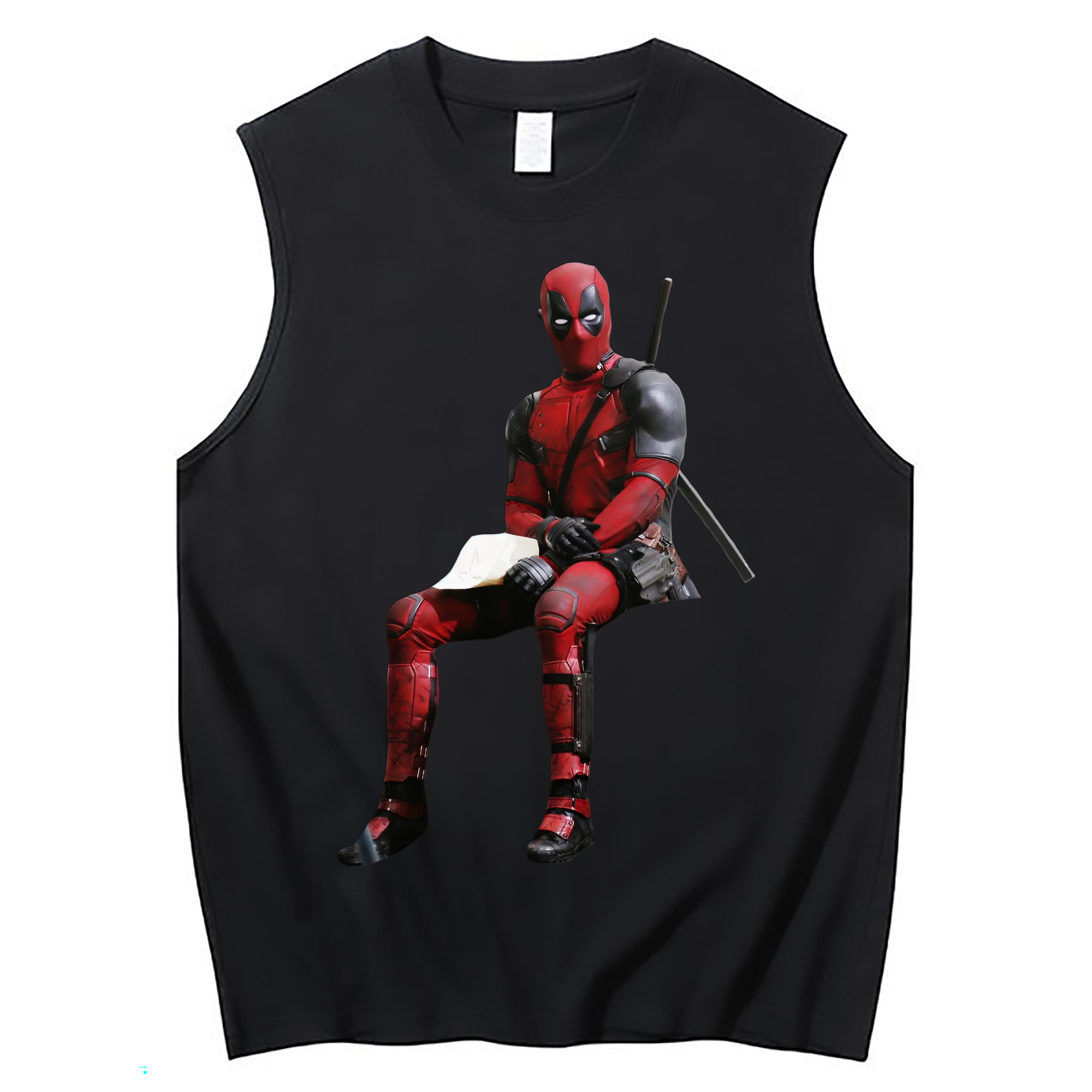 （画像用） Deadpool デッドプール コットン100％タンクトップ（フロントプリント）