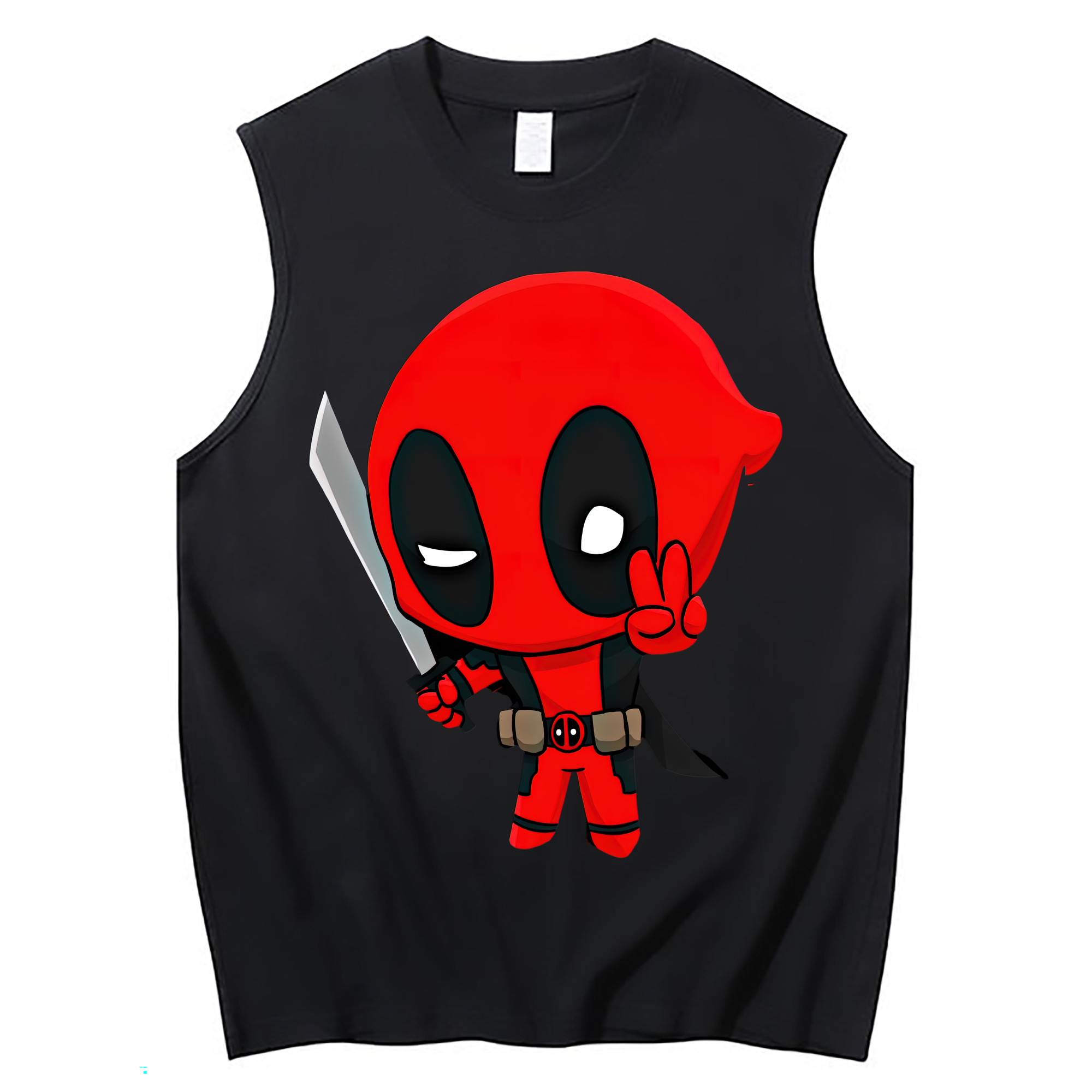 （画像用） Deadpool デッドプール コットン100％タンクトップ（フロントプリント）