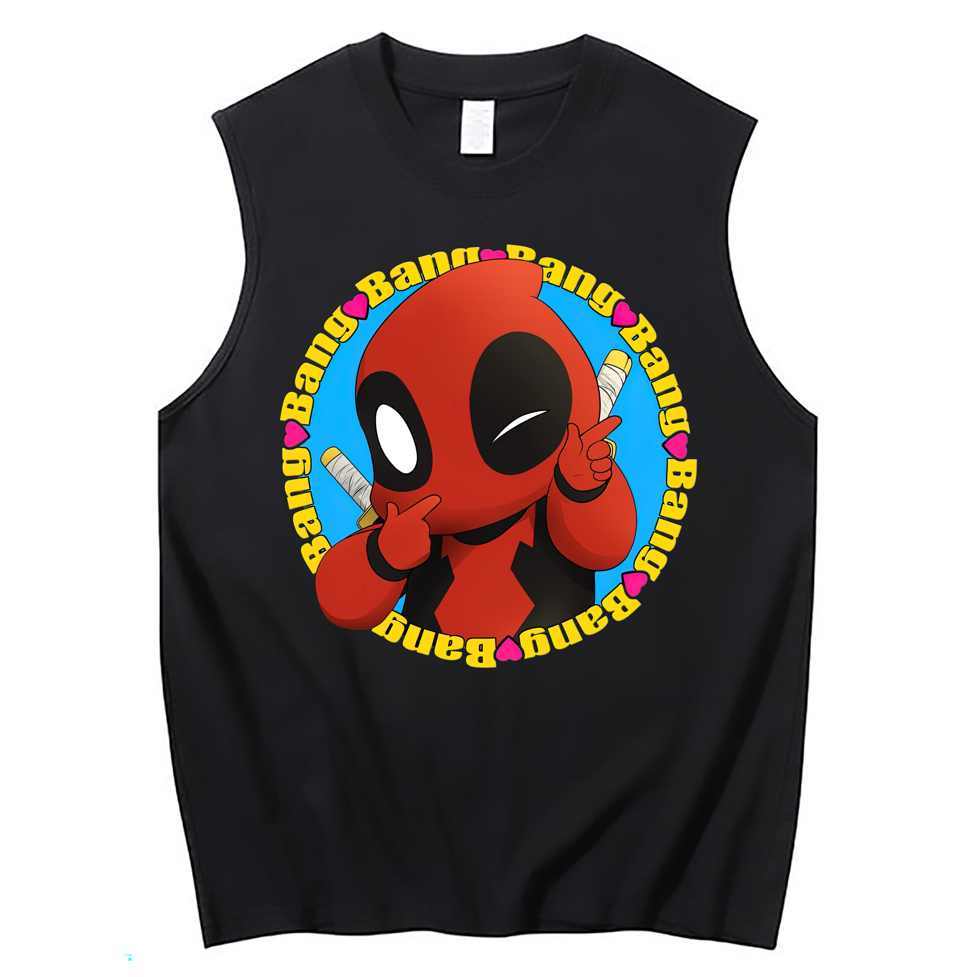 （画像用） Deadpool デッドプール コットン100％タンクトップ（フロントプリント）