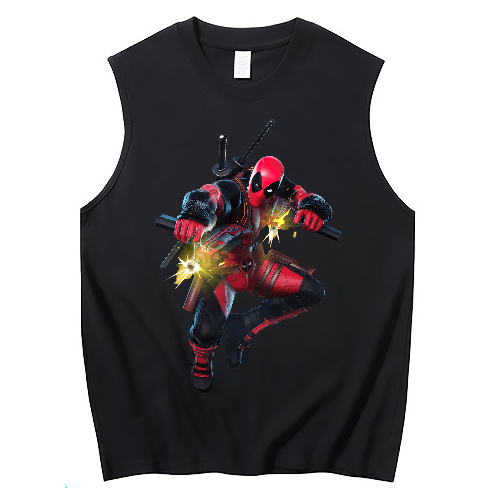 （画像用） Deadpool デッドプール コットン100％タンクトップ（フロントプリント）