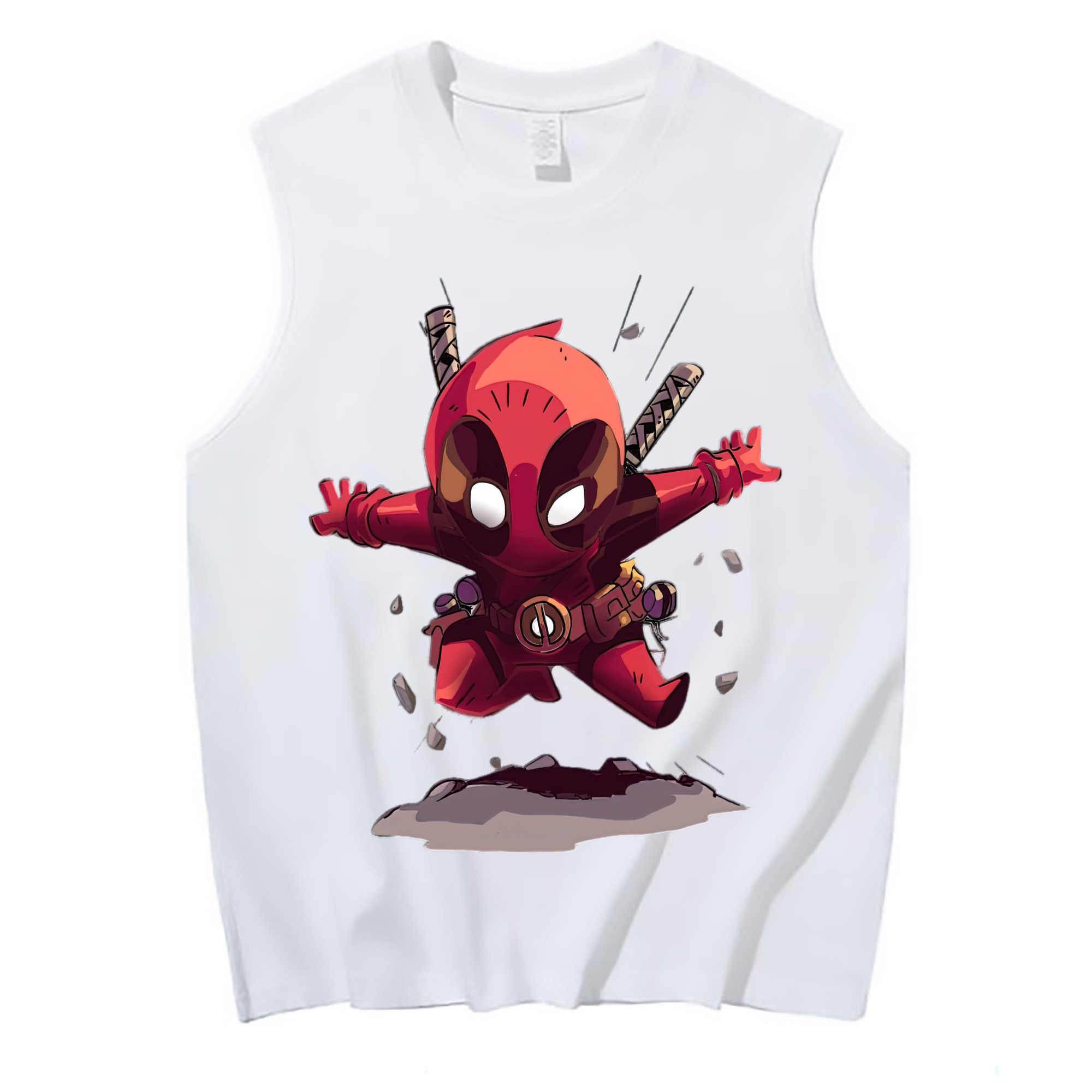 （画像用） Deadpool デッドプール コットン100％タンクトップ（フロントプリント）
