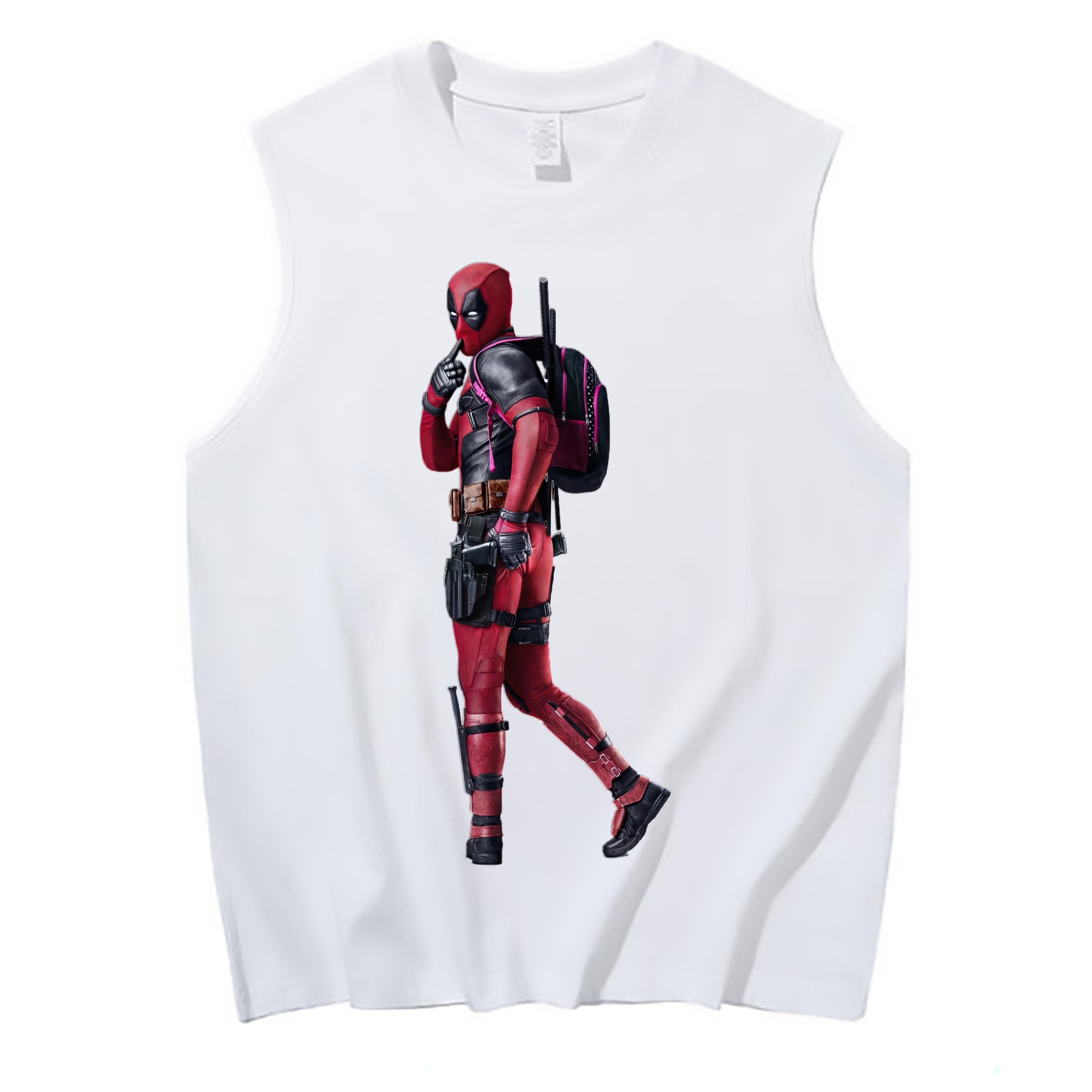 （画像用） Deadpool デッドプール コットン100％タンクトップ（フロントプリント）