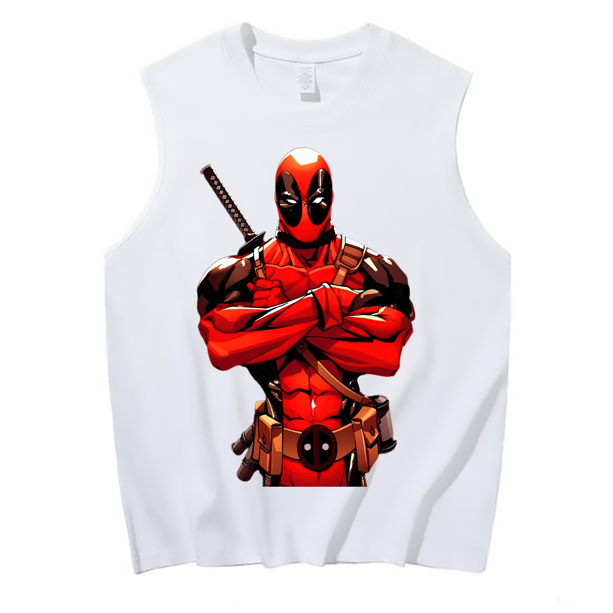 （画像用） Deadpool デッドプール コットン100％タンクトップ（フロントプリント）