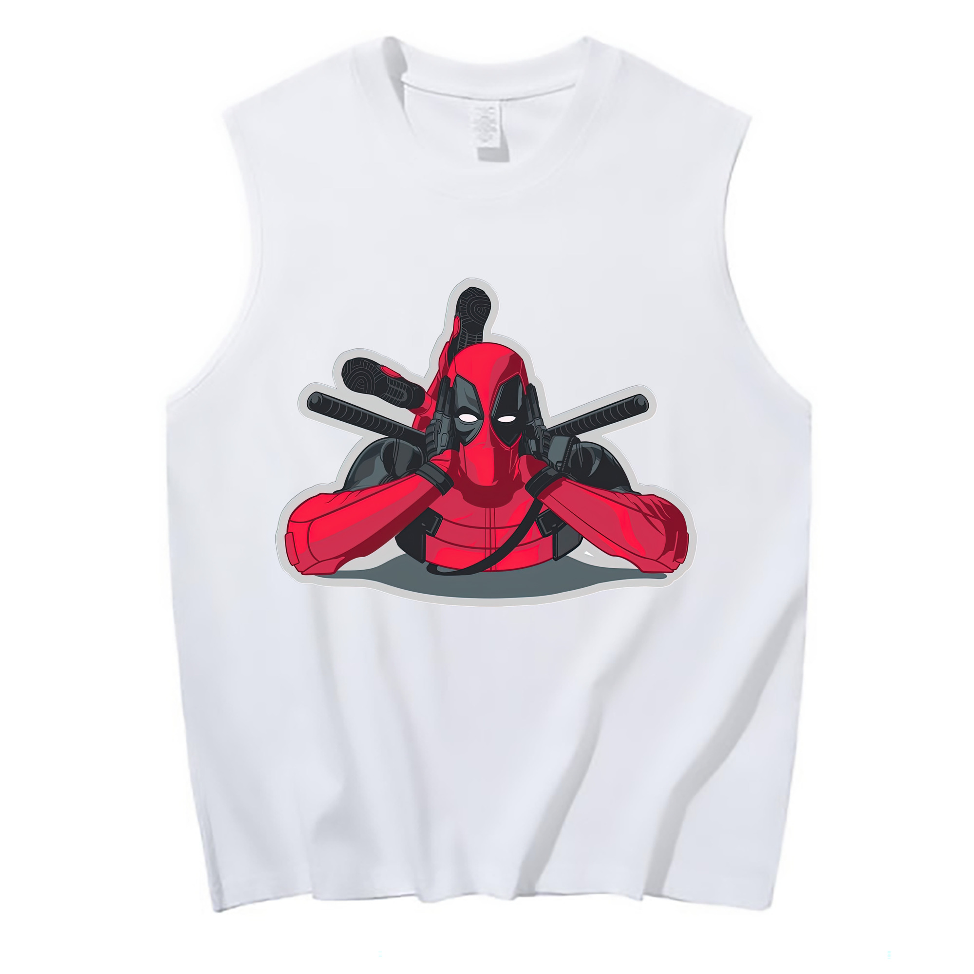 （画像用） Deadpool デッドプール コットン100％タンクトップ（フロントプリント）