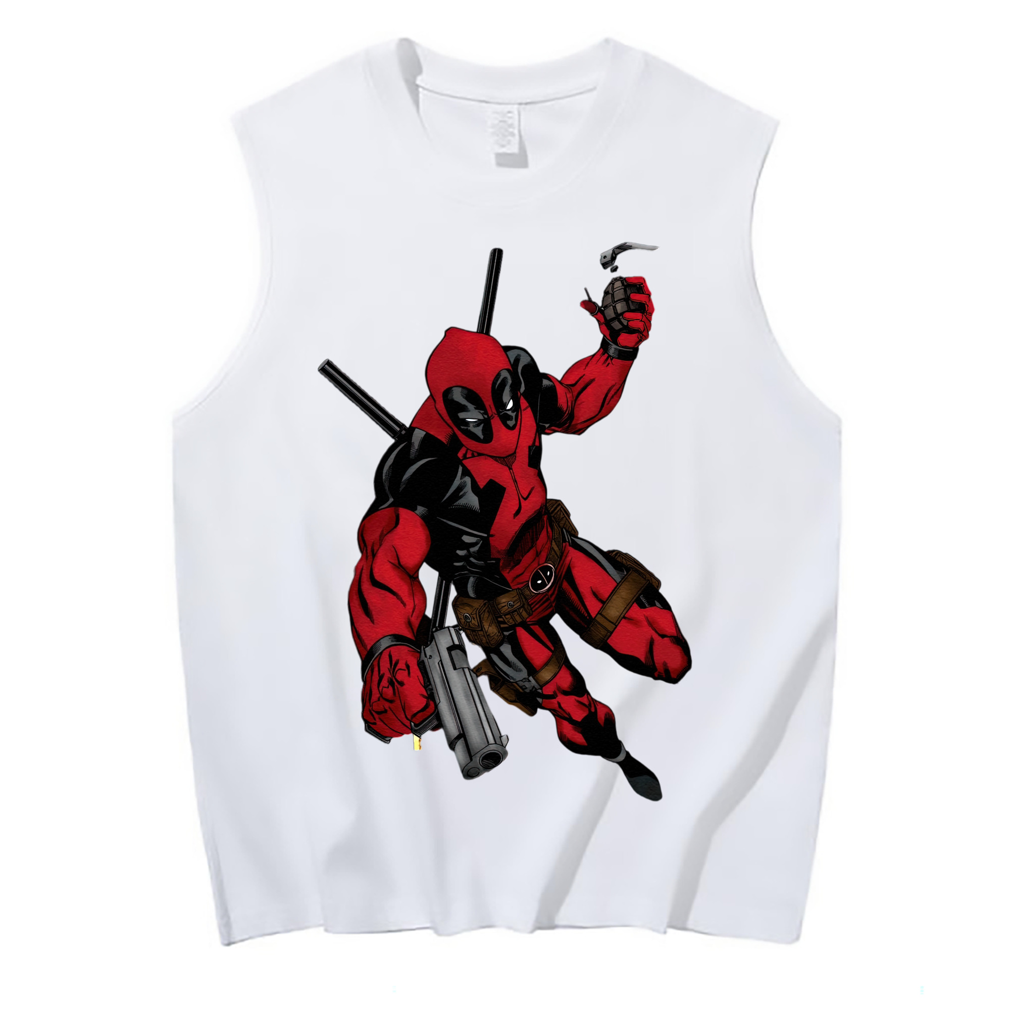 （画像用） Deadpool デッドプール コットン100％タンクトップ（フロントプリント）