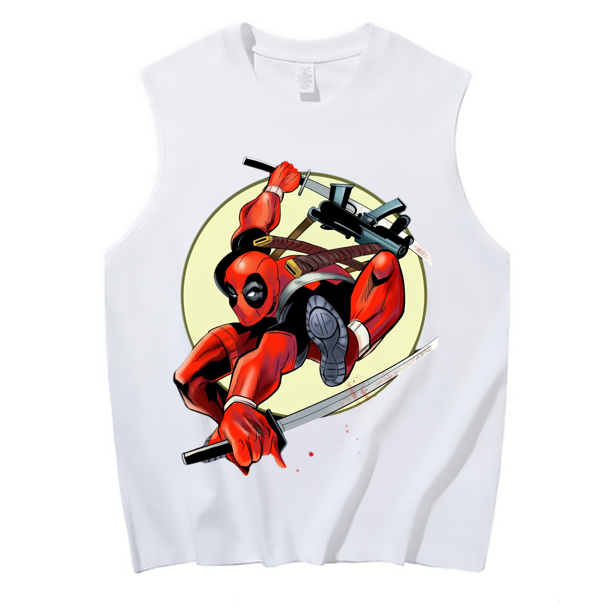 （画像用） Deadpool デッドプール コットン100％タンクトップ（フロントプリント）