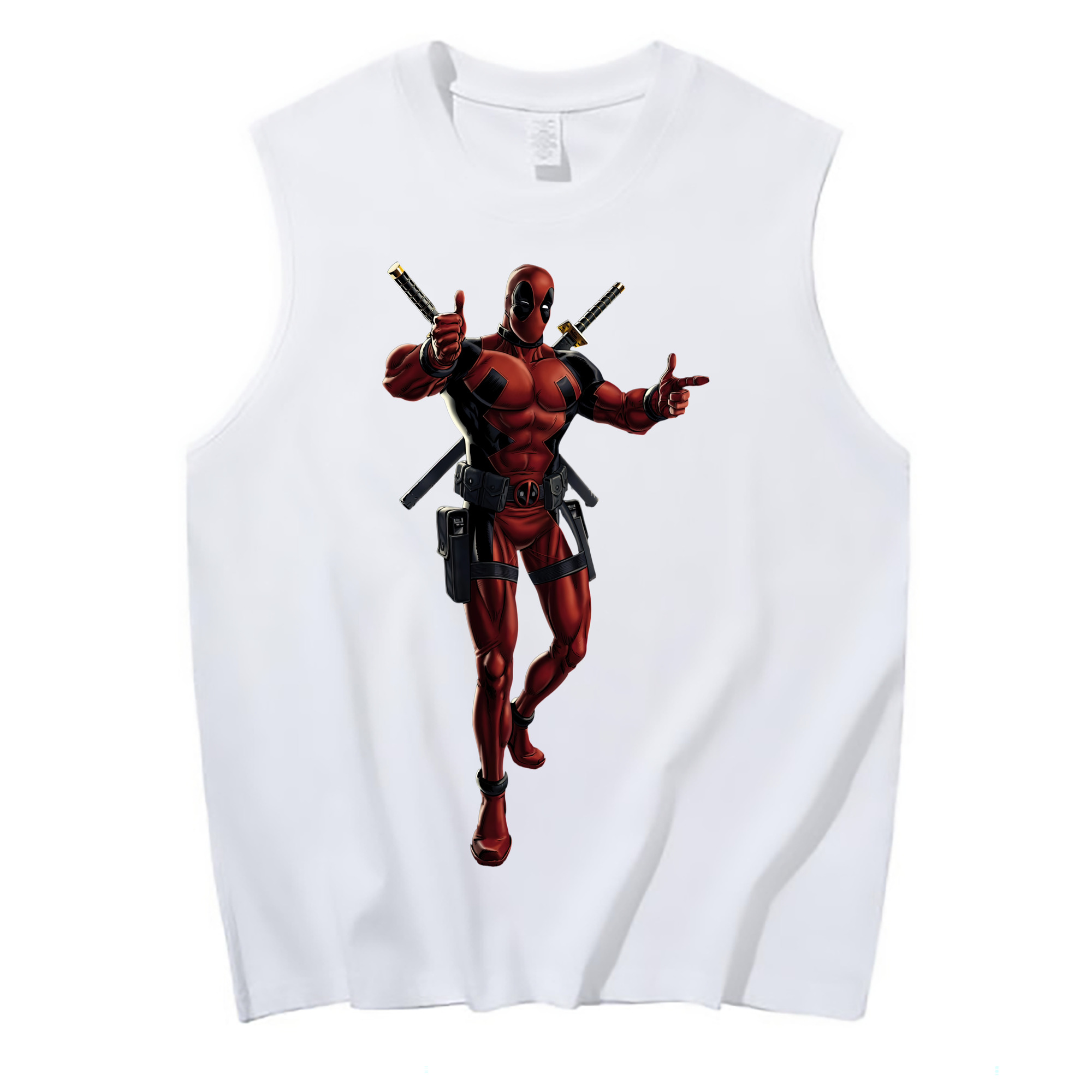（画像用） Deadpool デッドプール コットン100％タンクトップ（フロントプリント）