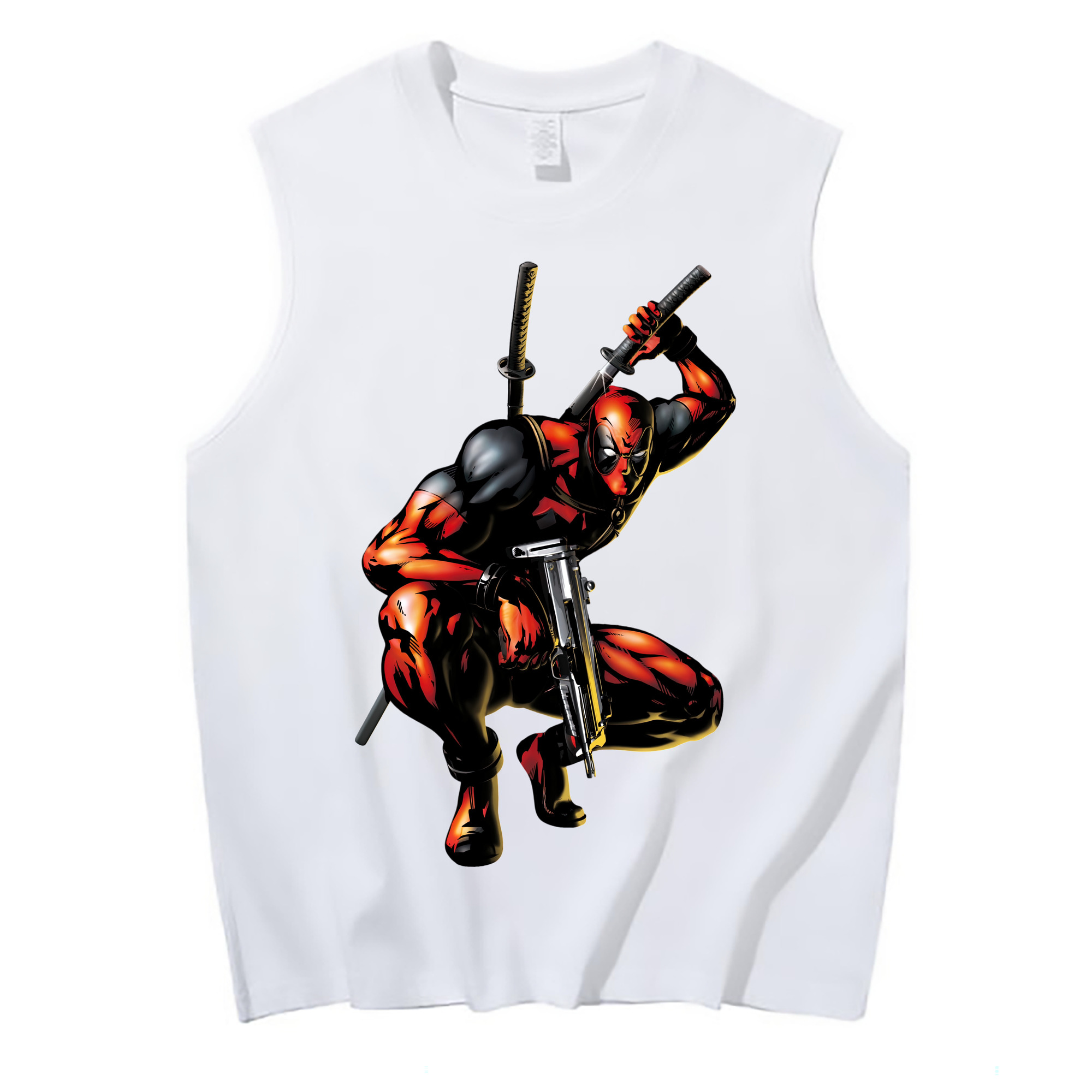 （画像用） Deadpool デッドプール コットン100％タンクトップ（フロントプリント）