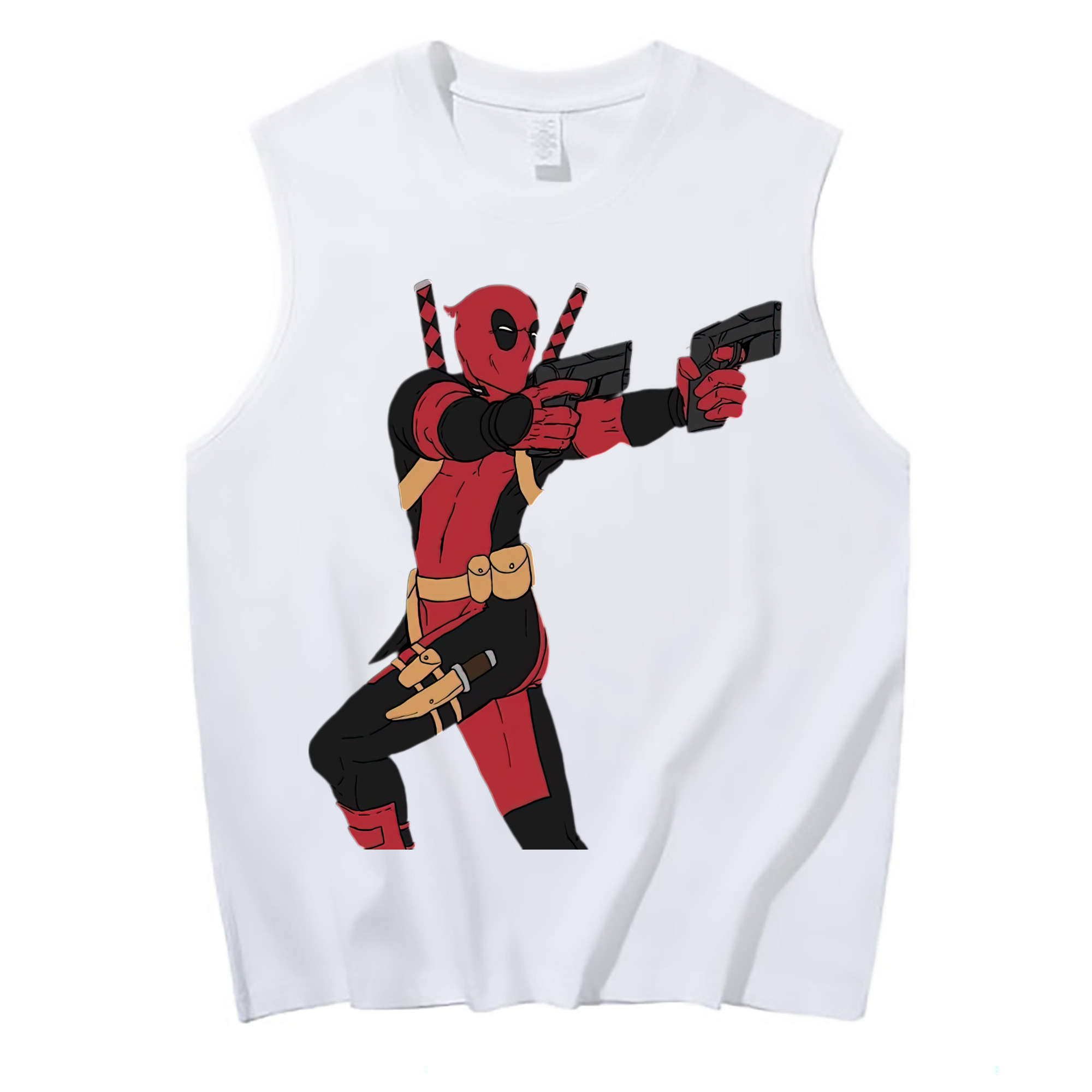 （画像用） Deadpool デッドプール コットン100％タンクトップ（フロントプリント）
