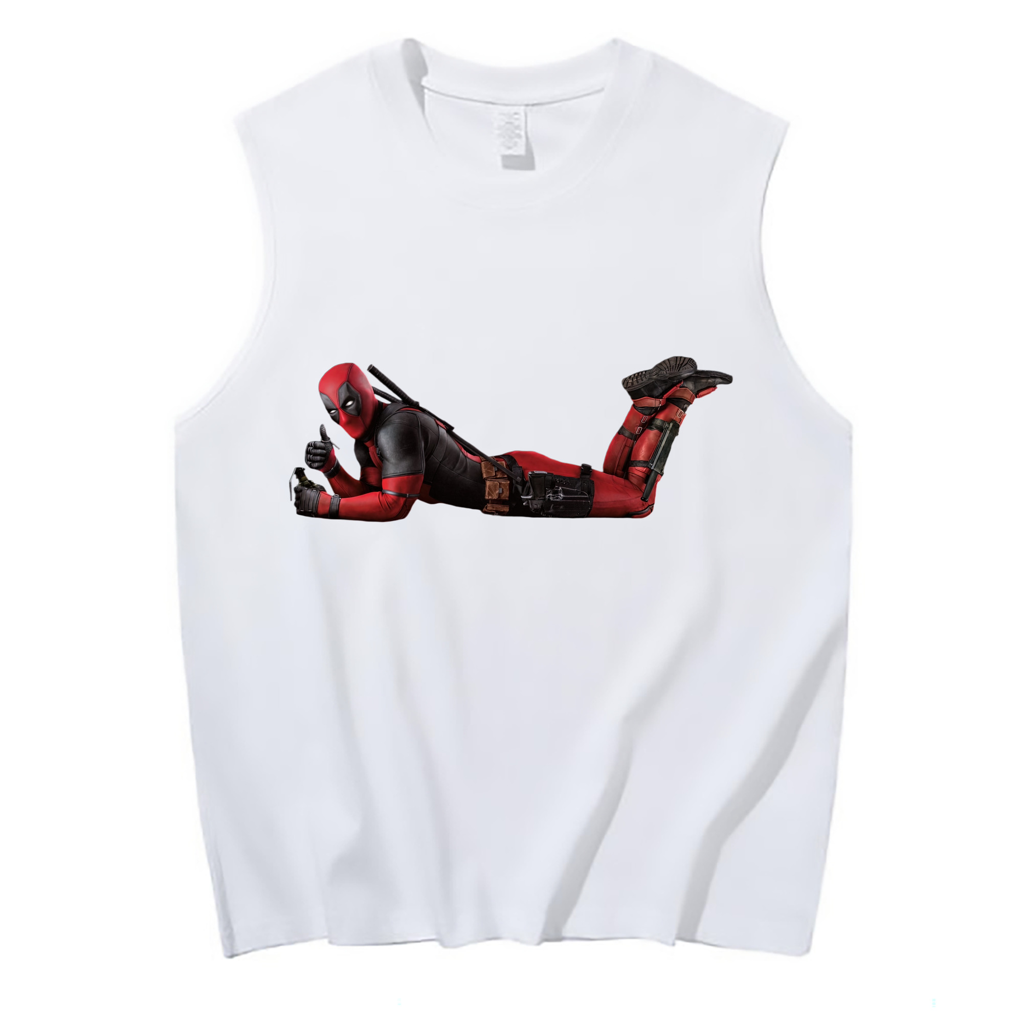 （画像用） Deadpool デッドプール コットン100％タンクトップ（フロントプリント）