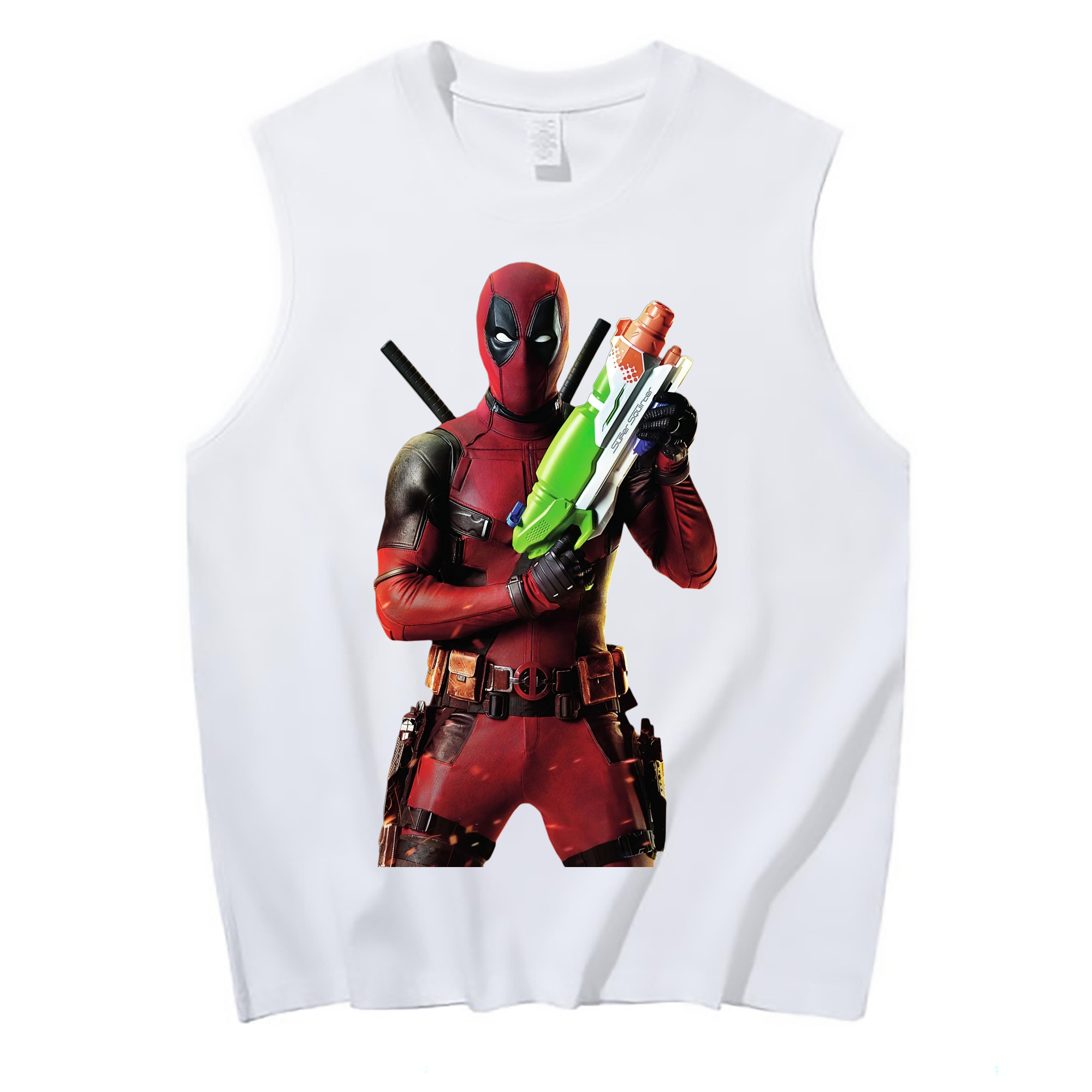 （画像用） Deadpool デッドプール コットン100％タンクトップ（フロントプリント）
