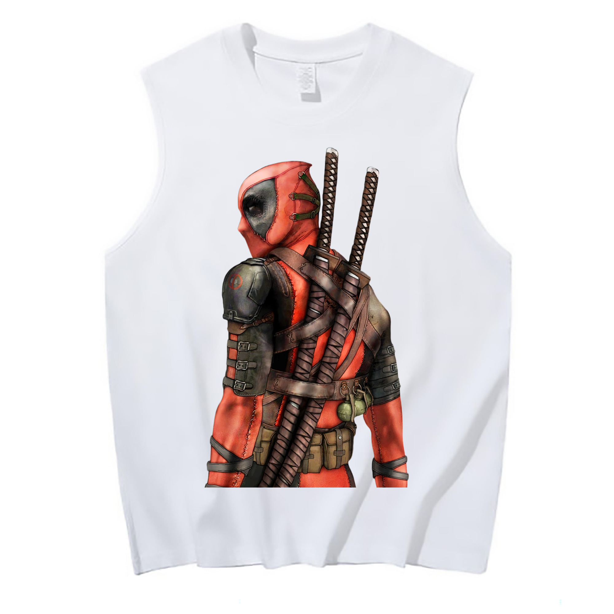 （画像用） Deadpool デッドプール コットン100％タンクトップ（フロントプリント）