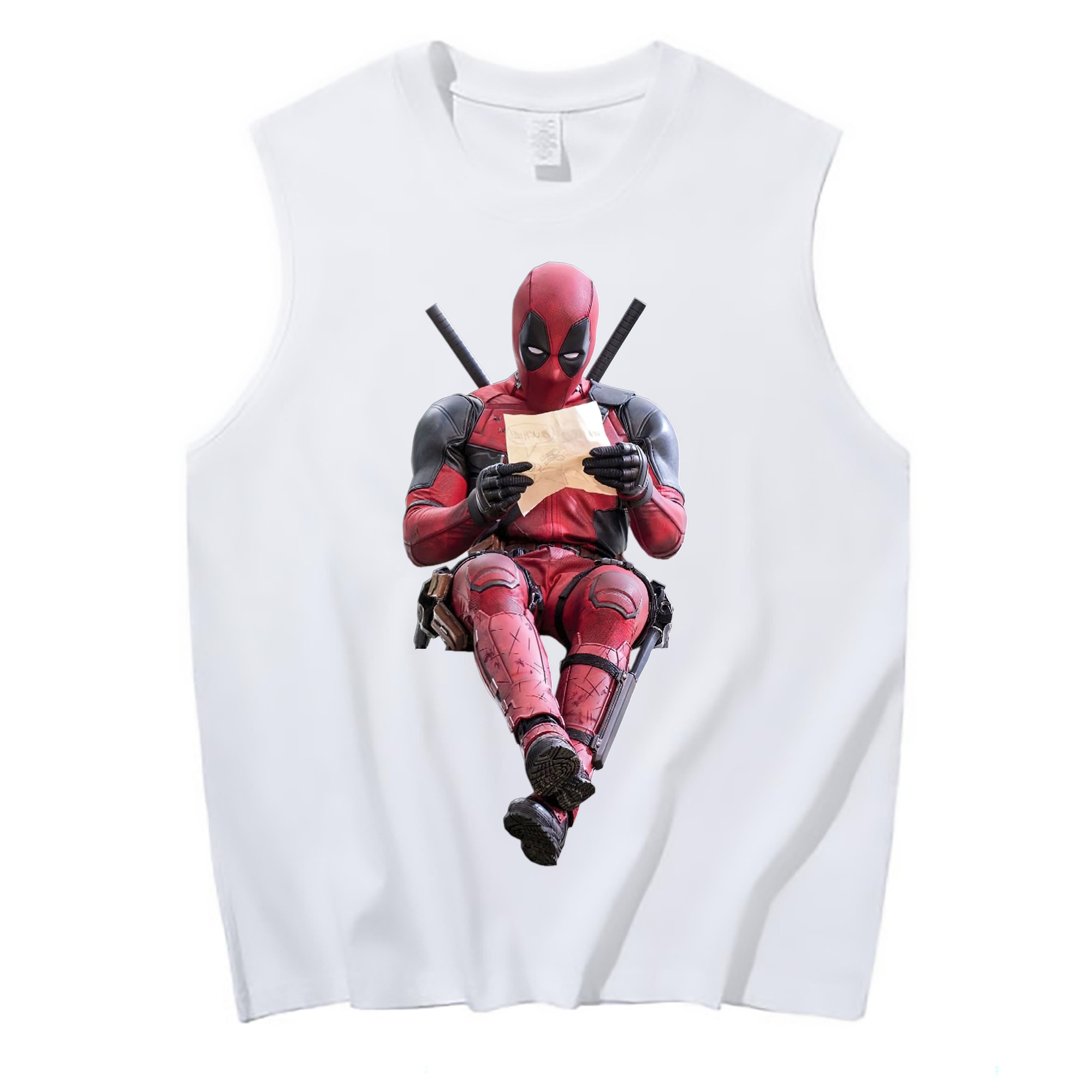 （画像用） Deadpool デッドプール コットン100％タンクトップ（フロントプリント）
