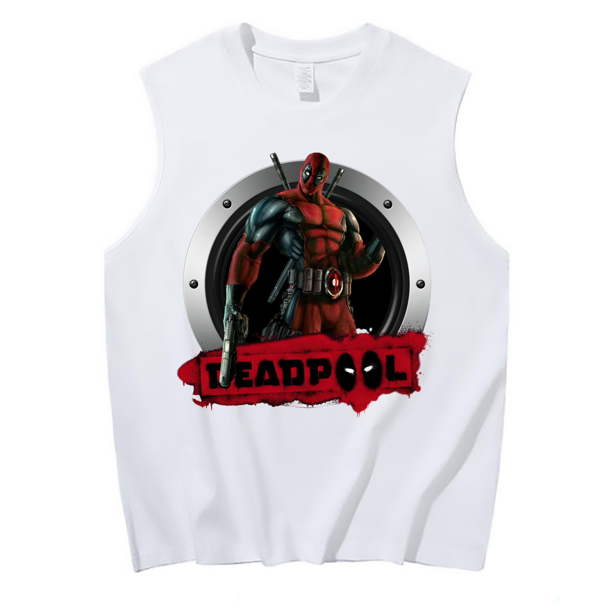（画像用） Deadpool デッドプール コットン100％タンクトップ（フロントプリント）