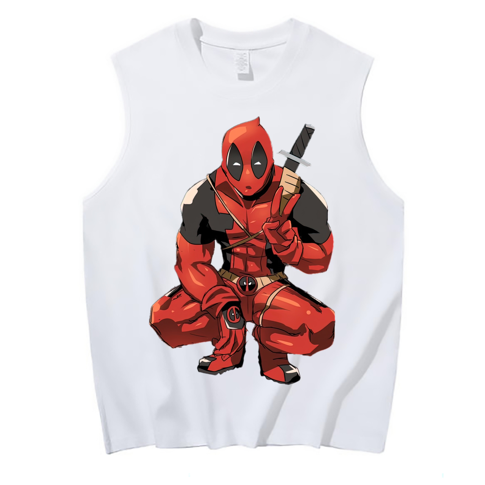 （画像用） Deadpool デッドプール コットン100％タンクトップ（フロントプリント）