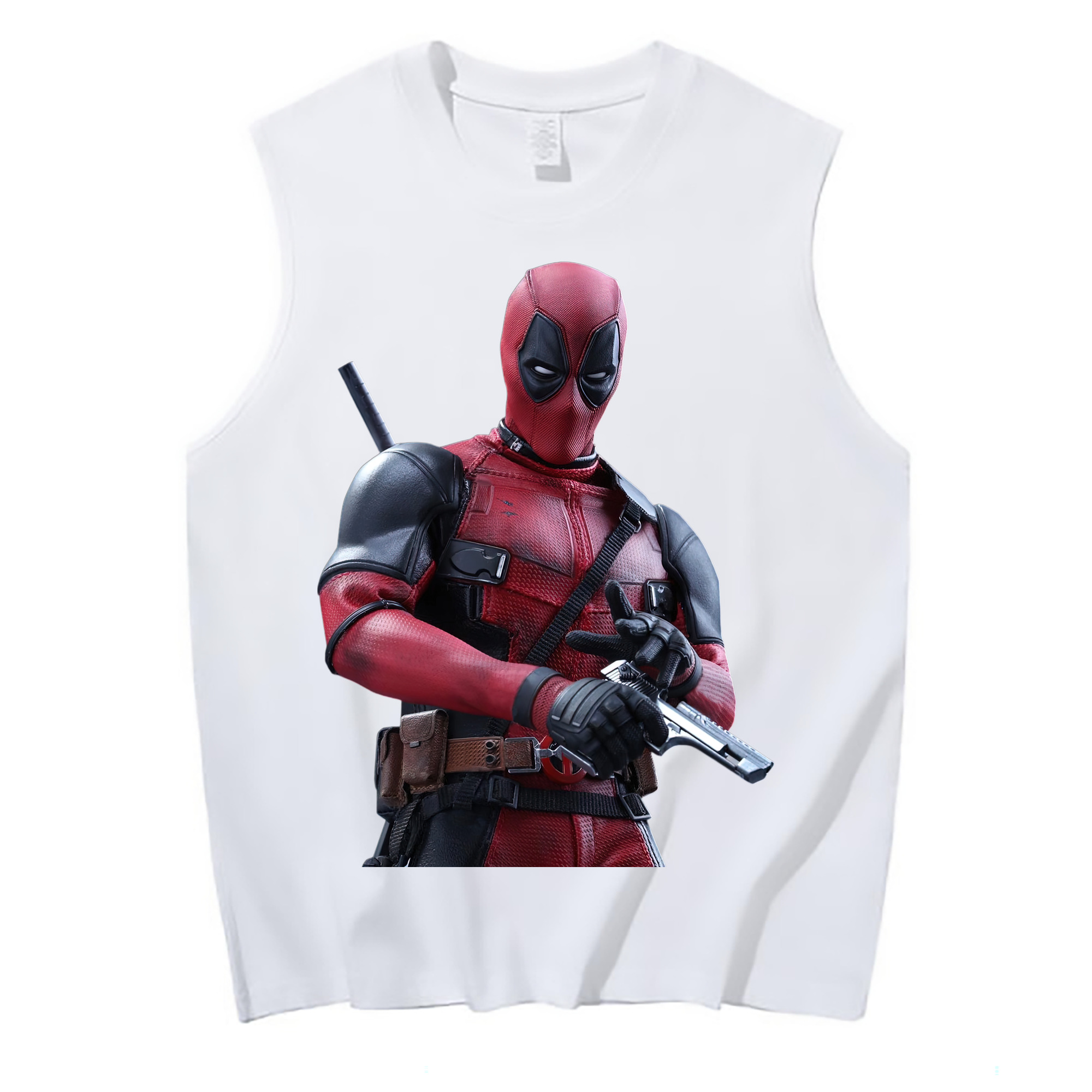 （画像用） Deadpool デッドプール コットン100％タンクトップ（フロントプリント）