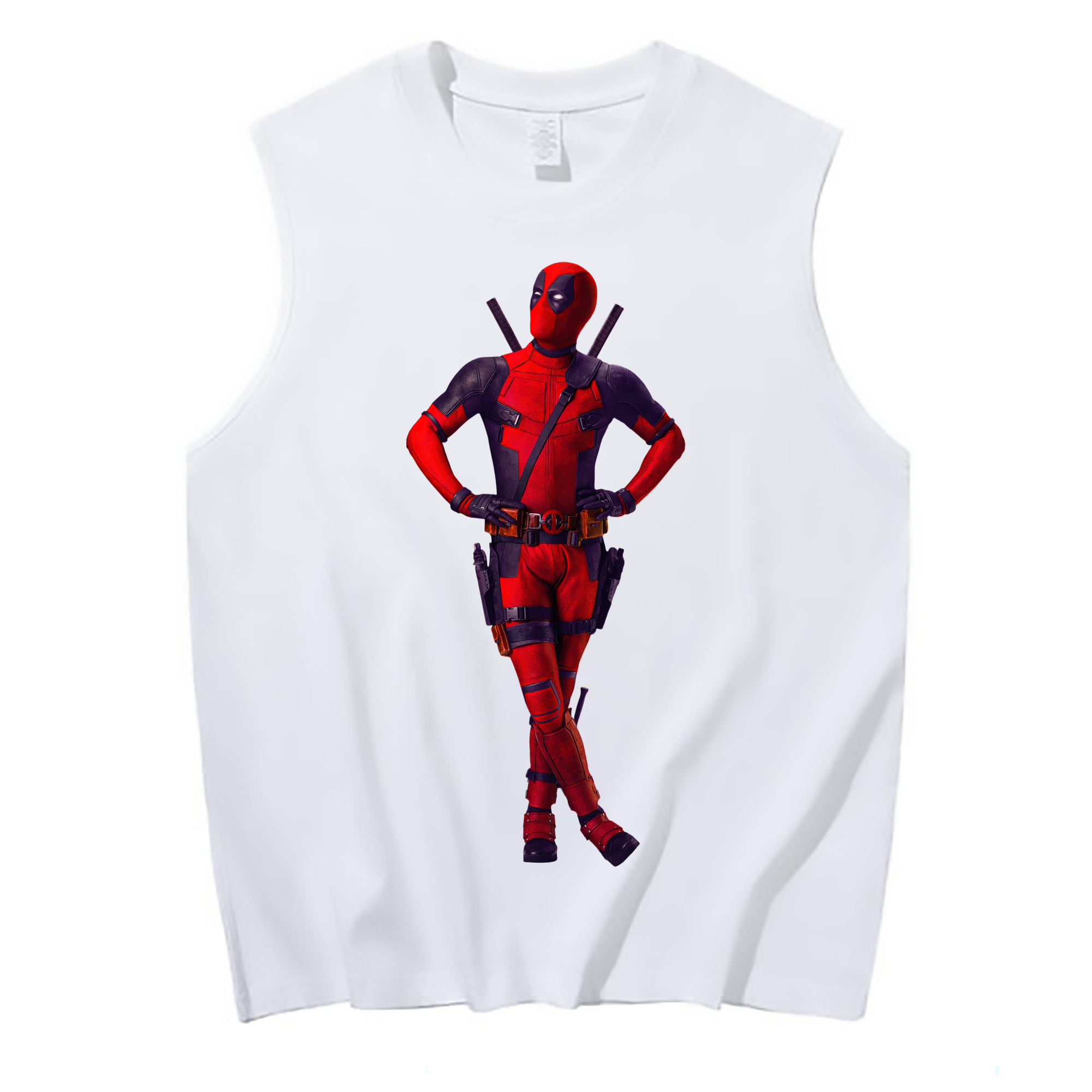 （画像用） Deadpool デッドプール コットン100％タンクトップ（フロントプリント）