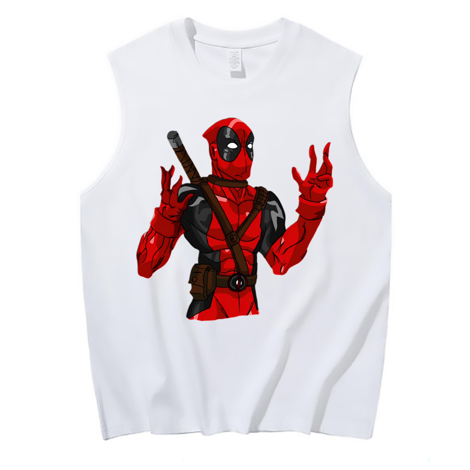 （画像用） Deadpool デッドプール コットン100％タンクトップ（フロントプリント）