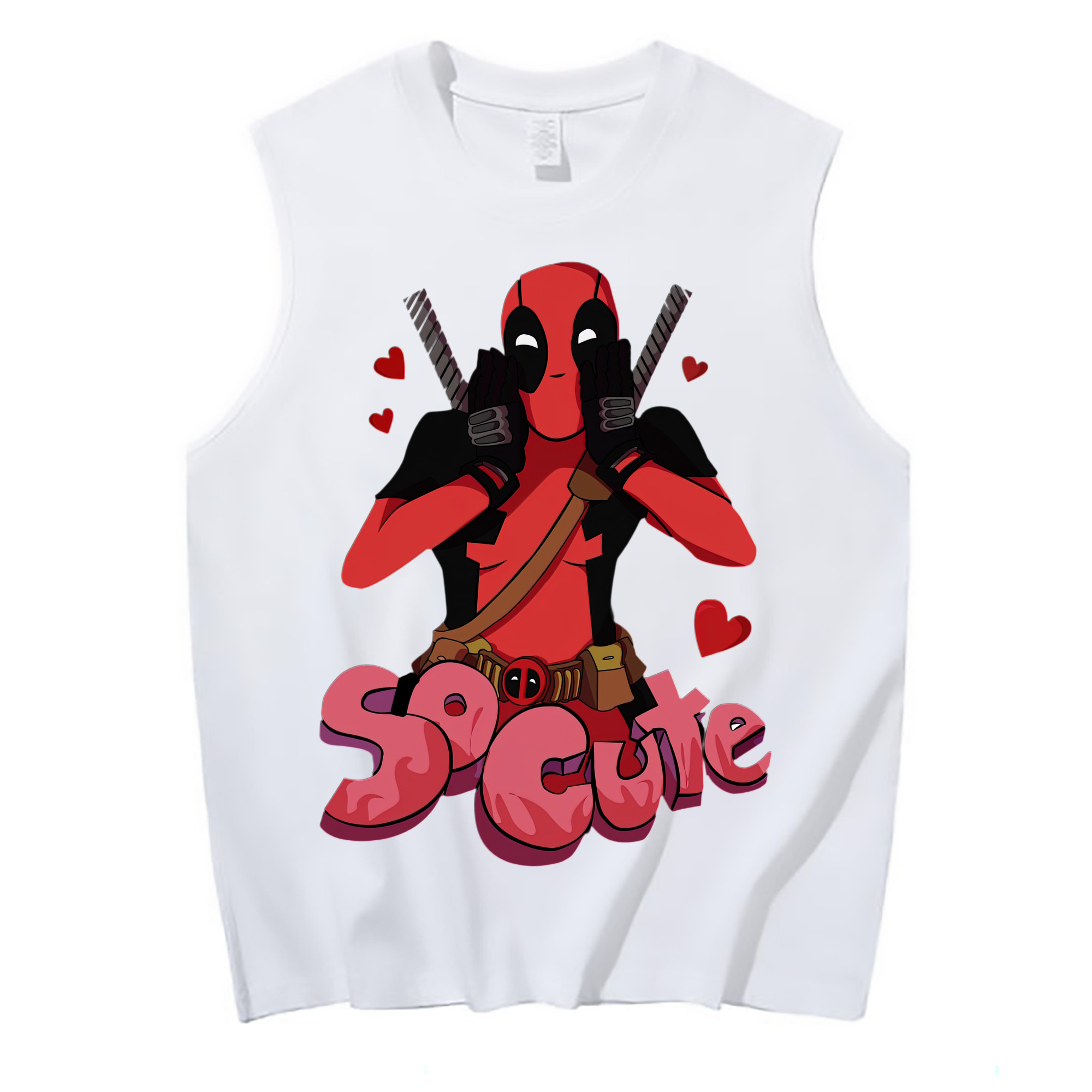 （画像用） Deadpool デッドプール コットン100％タンクトップ（フロントプリント）