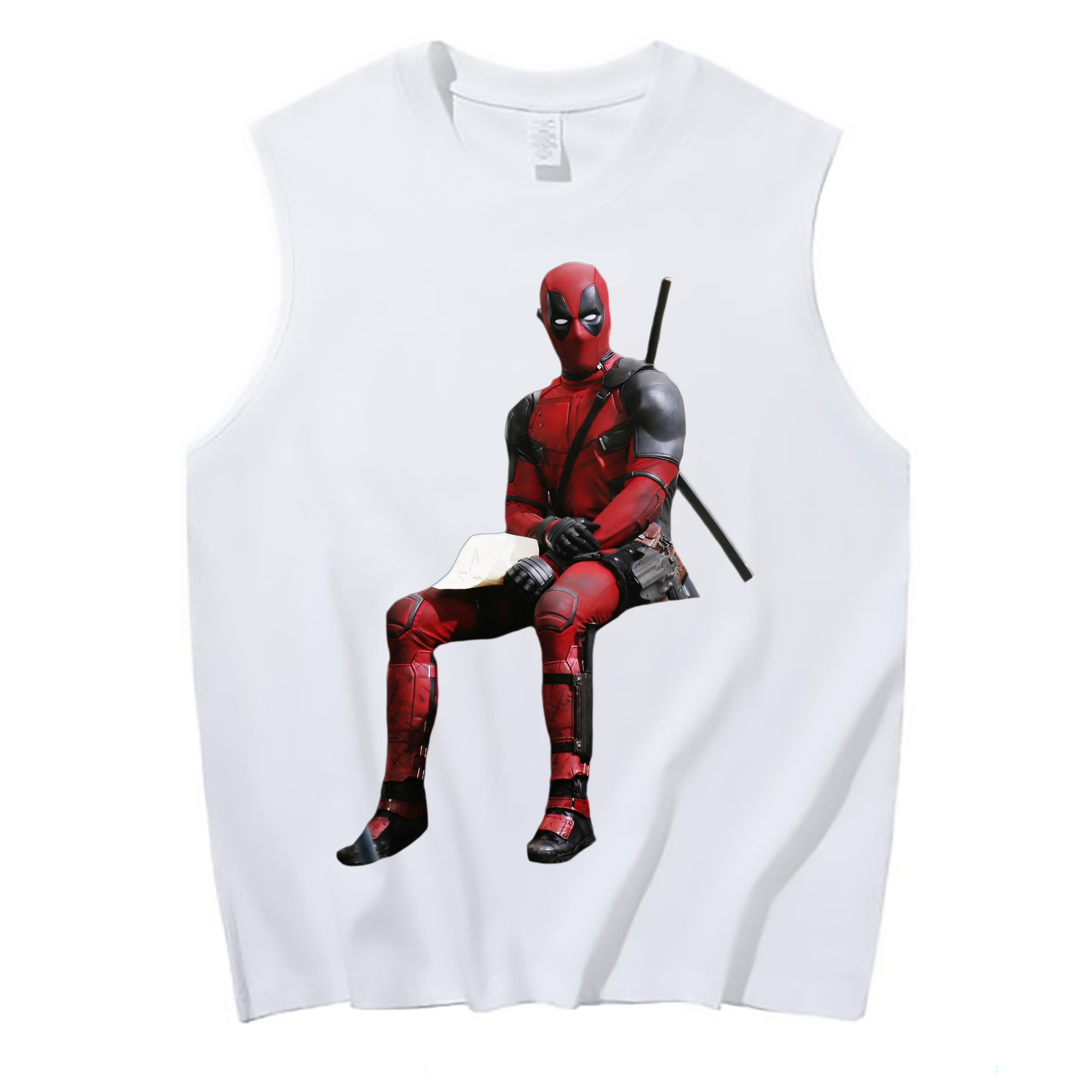 （画像用） Deadpool デッドプール コットン100％タンクトップ（フロントプリント）