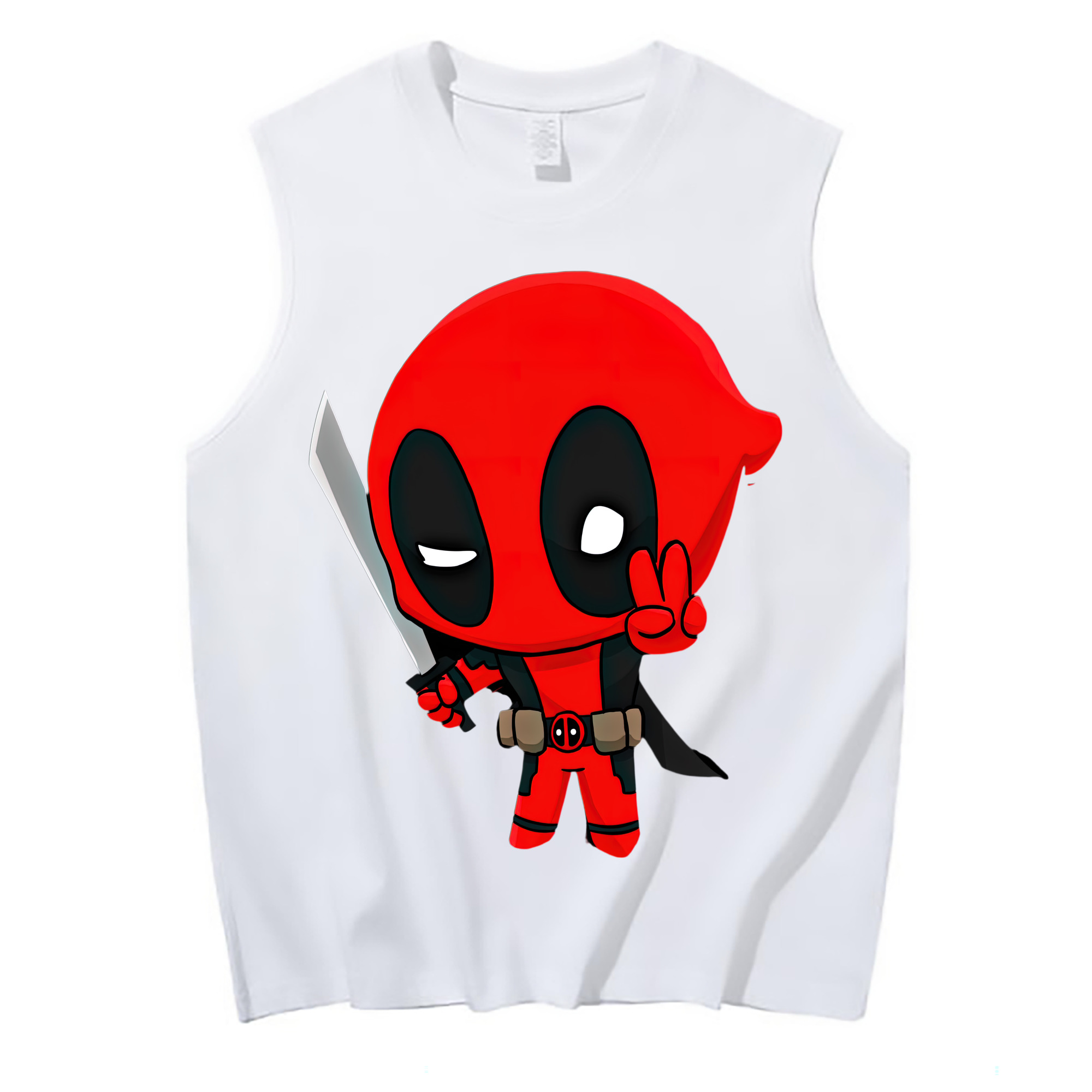 （画像用） Deadpool デッドプール コットン100％タンクトップ（フロントプリント）