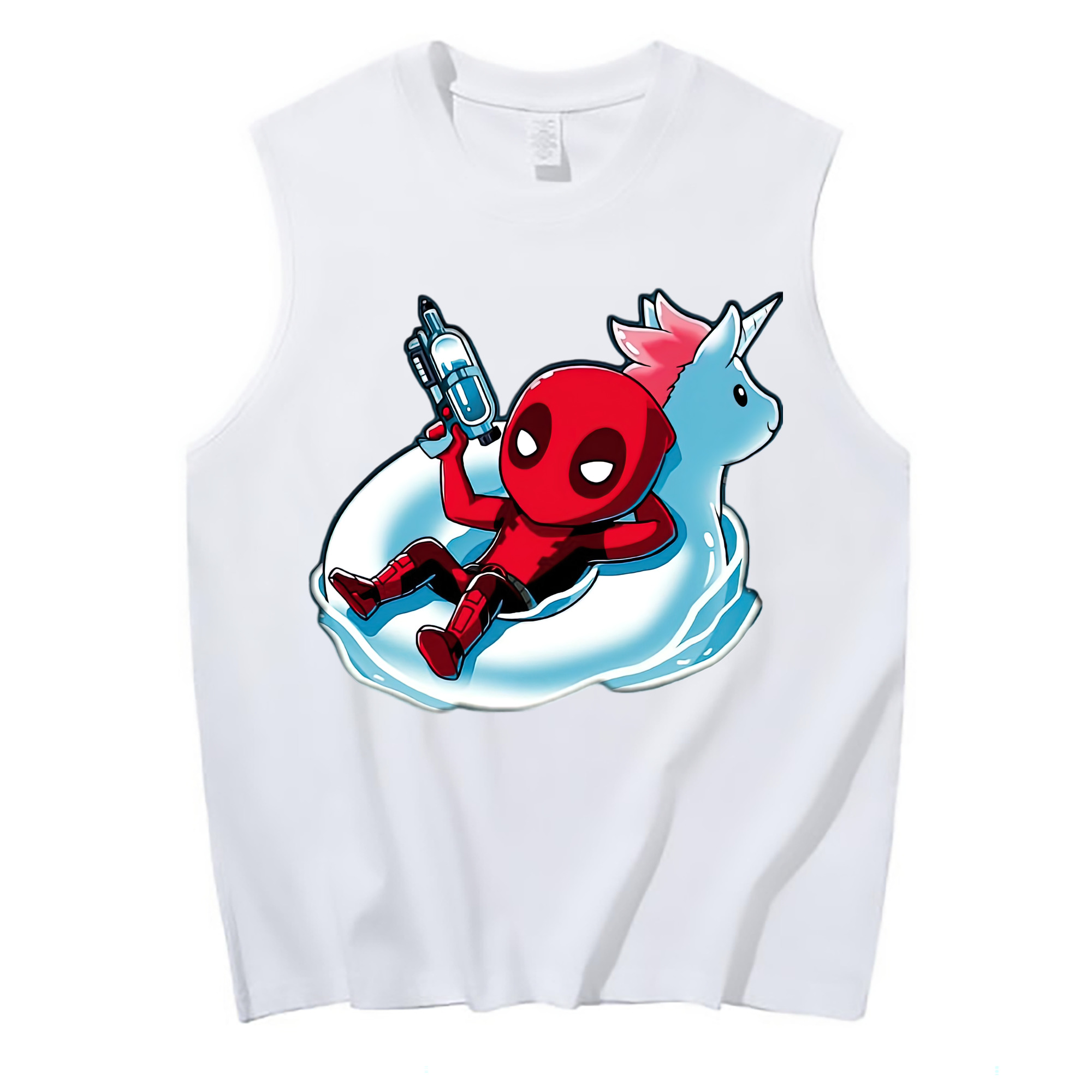 （画像用） Deadpool デッドプール コットン100％タンクトップ（フロントプリント）