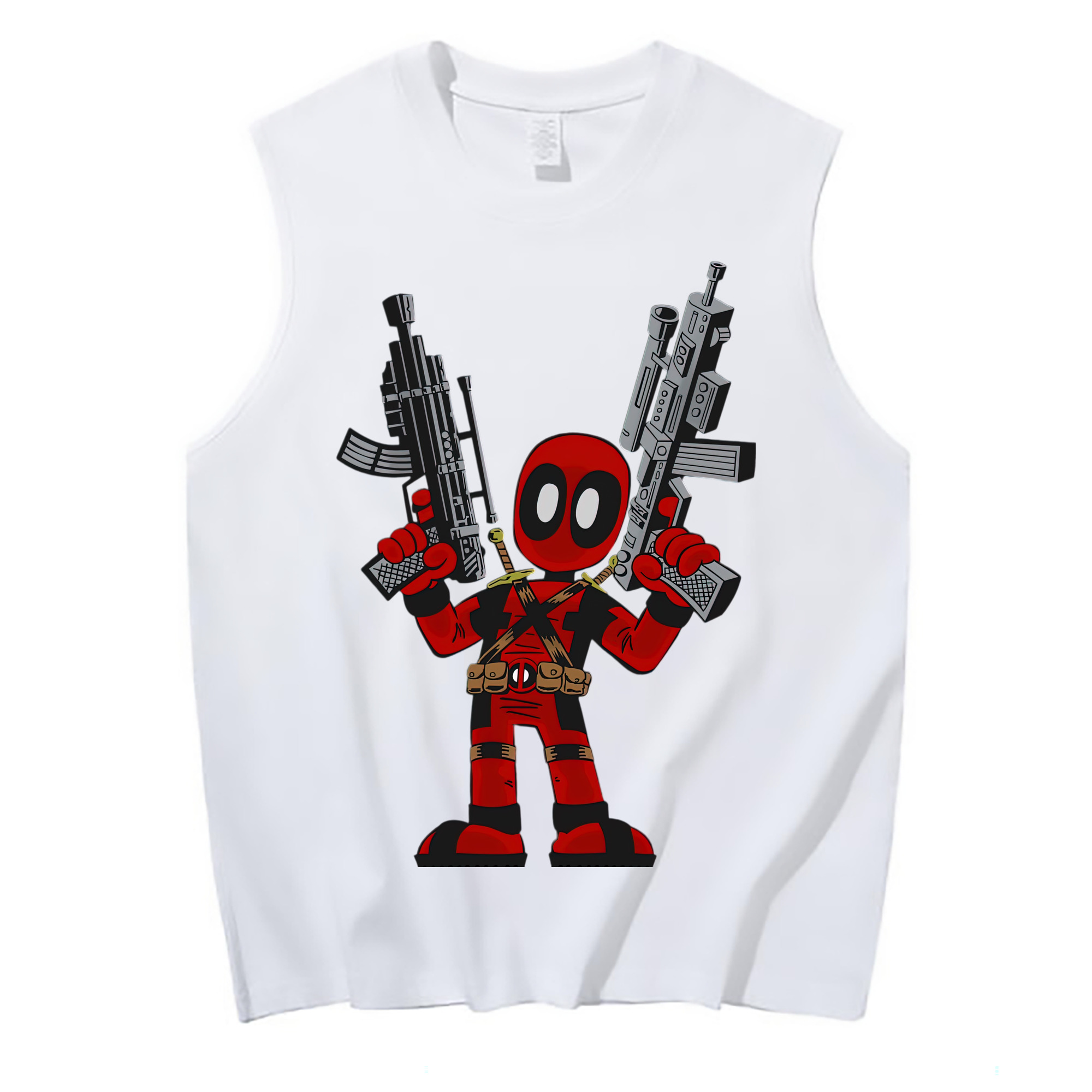 （画像用） Deadpool デッドプール コットン100％タンクトップ（フロントプリント）