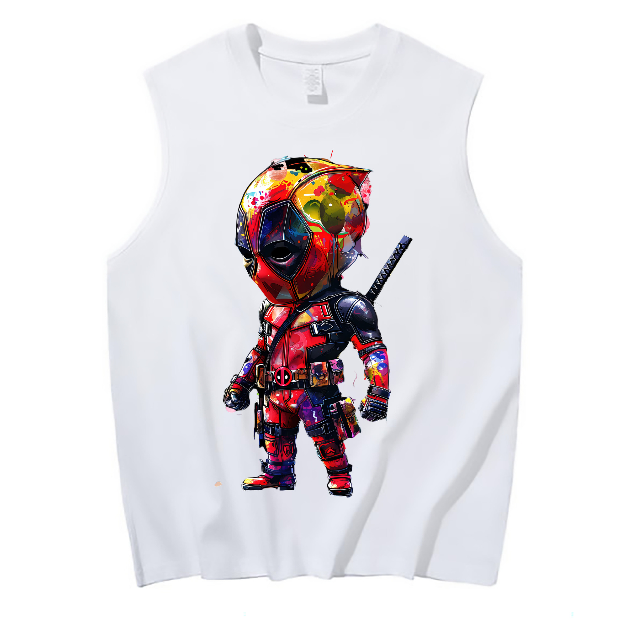 （画像用） Deadpool デッドプール コットン100％タンクトップ（フロントプリント）
