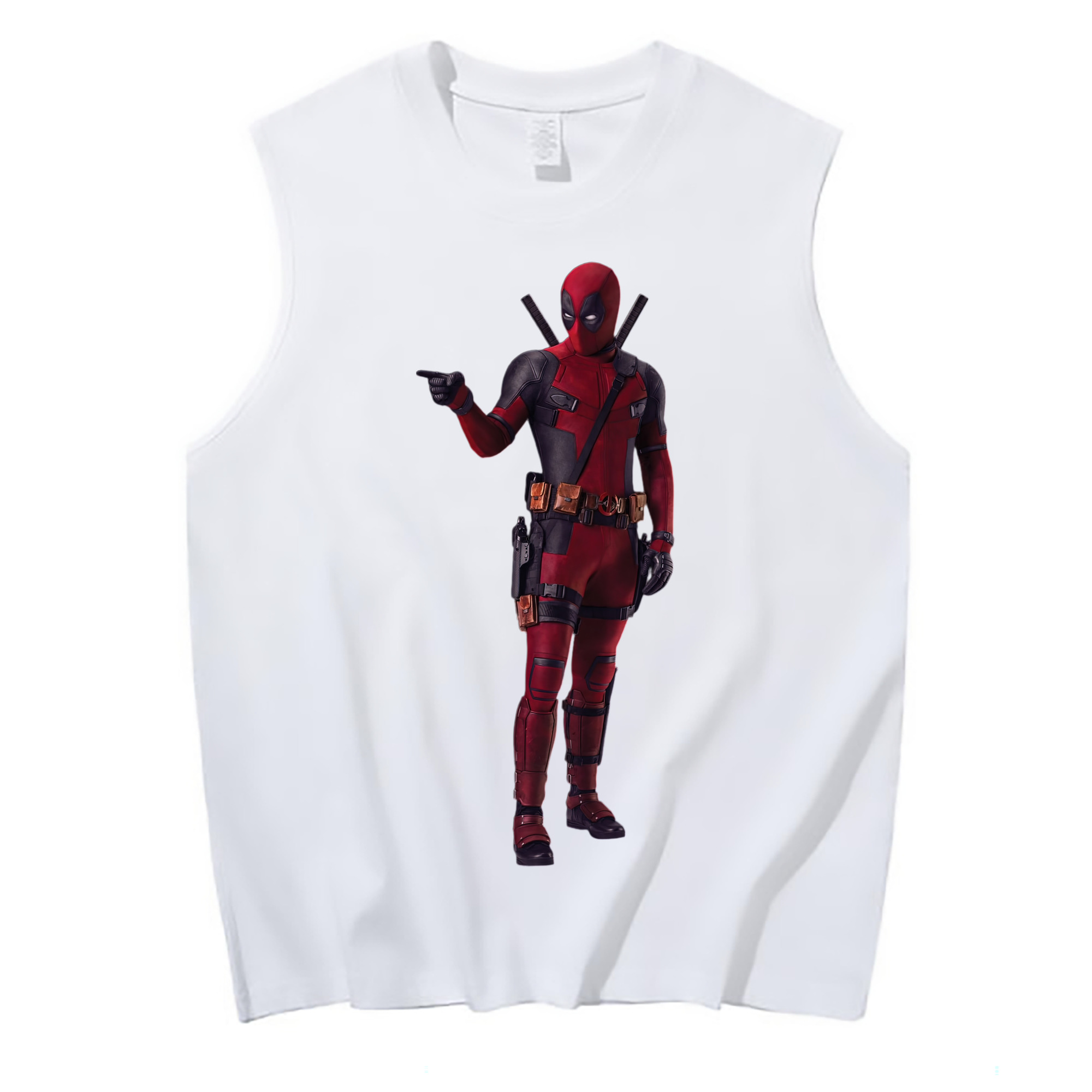 （画像用） Deadpool デッドプール コットン100％タンクトップ（フロントプリント）