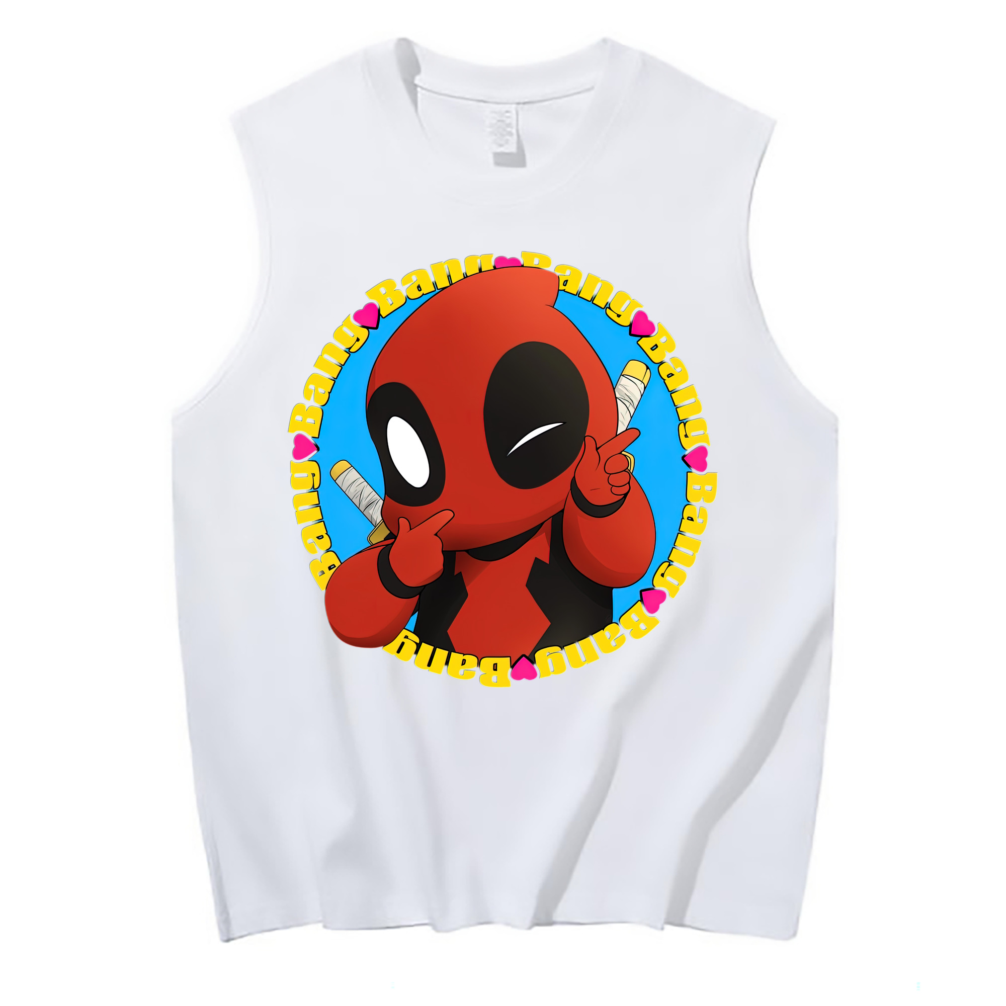 （画像用） Deadpool デッドプール コットン100％タンクトップ（フロントプリント）