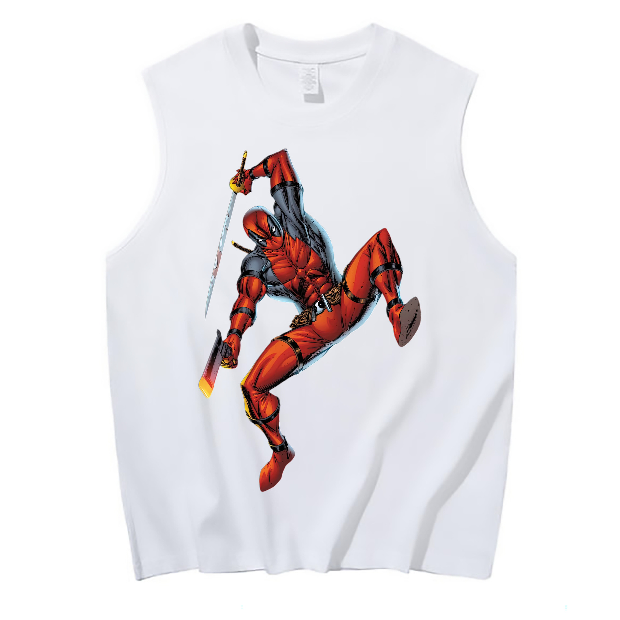 （画像用） Deadpool デッドプール コットン100％タンクトップ（フロントプリント）