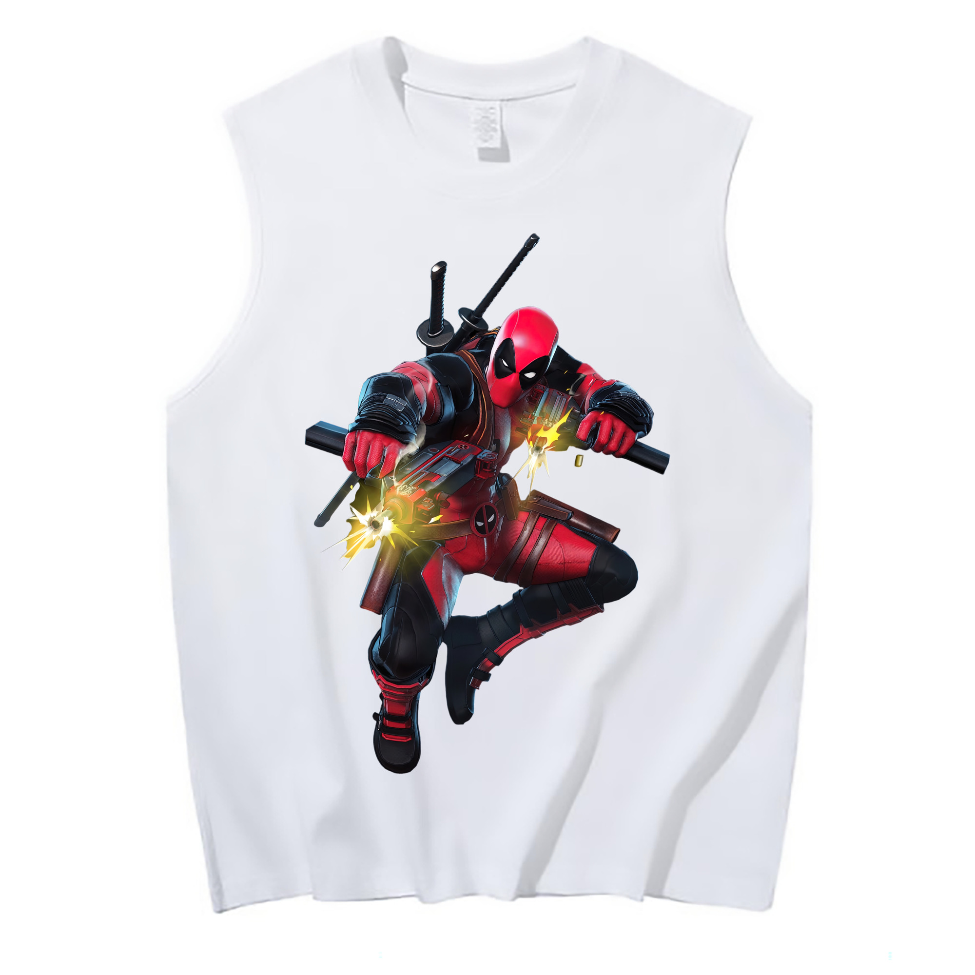 （画像用） Deadpool デッドプール コットン100％タンクトップ（フロントプリント）