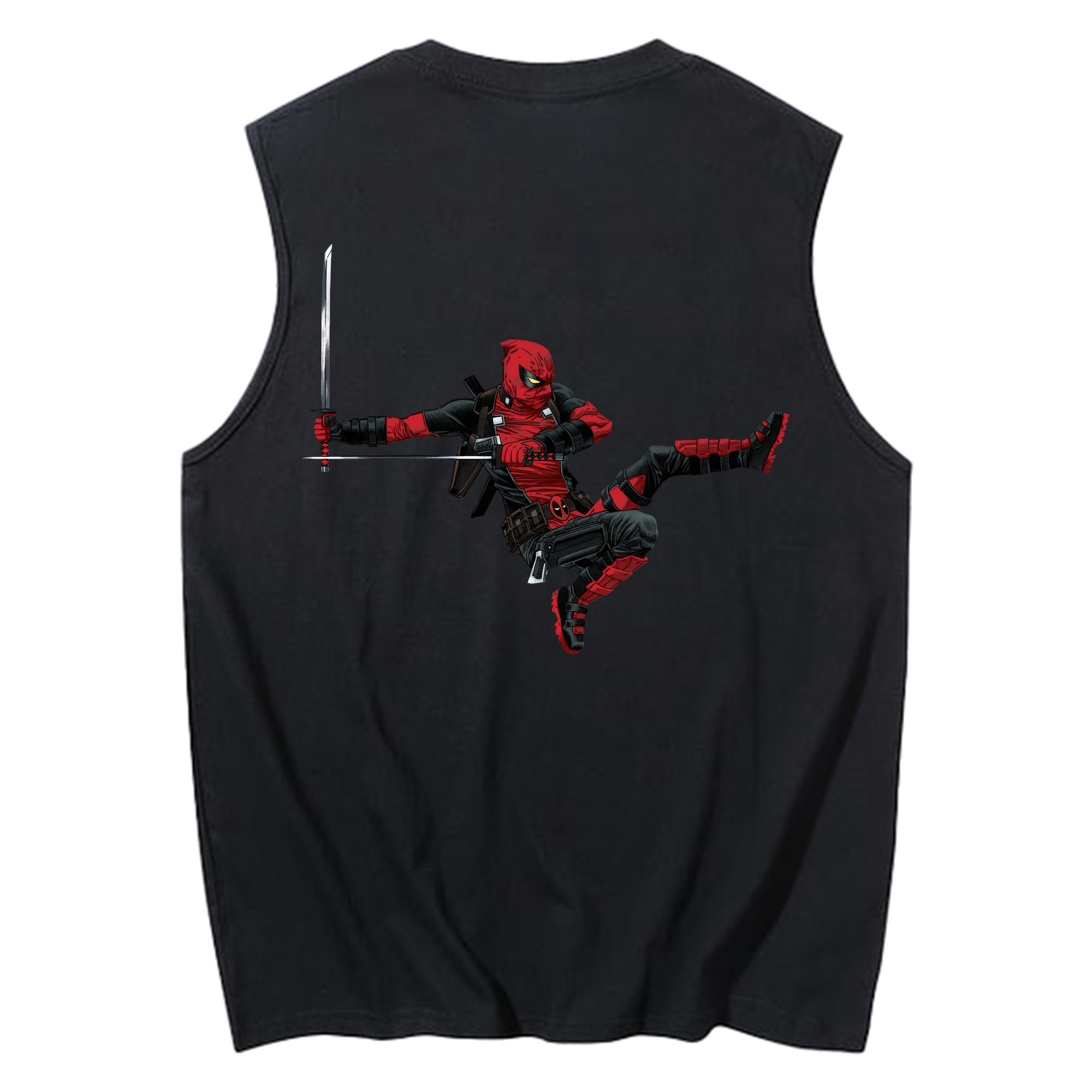 （画像用） Deadpool デッドプール コットン100％タンクトップ（背面プリント）