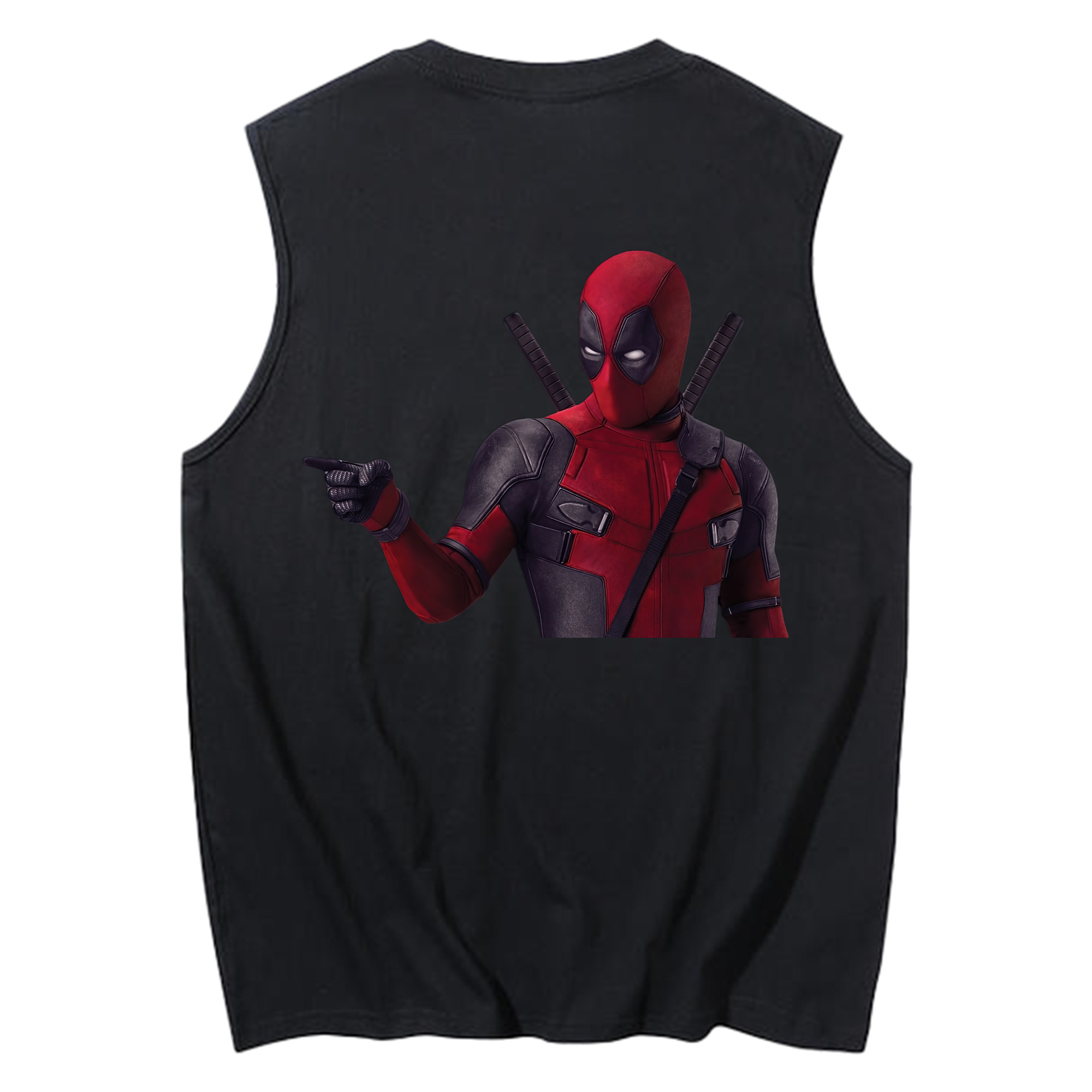 （画像用） Deadpool デッドプール コットン100％タンクトップ（背面プリント）