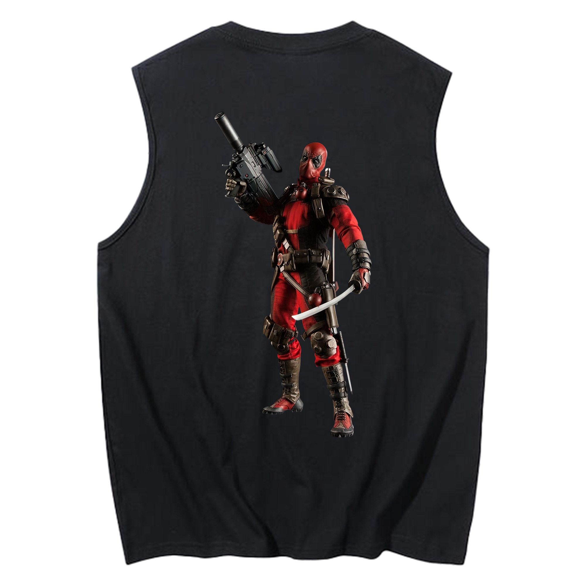 （画像用） Deadpool デッドプール コットン100％タンクトップ（背面プリント）