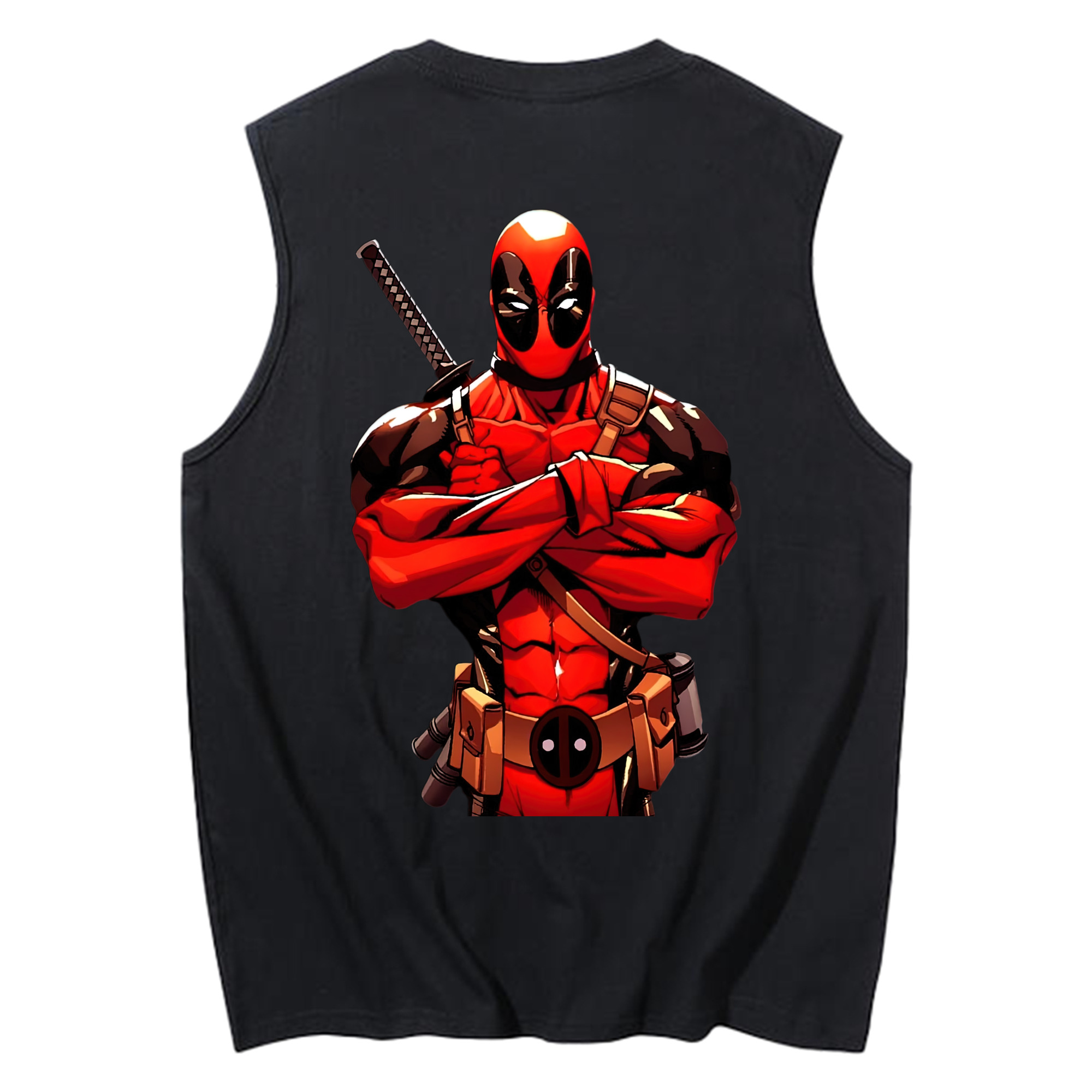 （画像用） Deadpool デッドプール コットン100％タンクトップ（背面プリント）