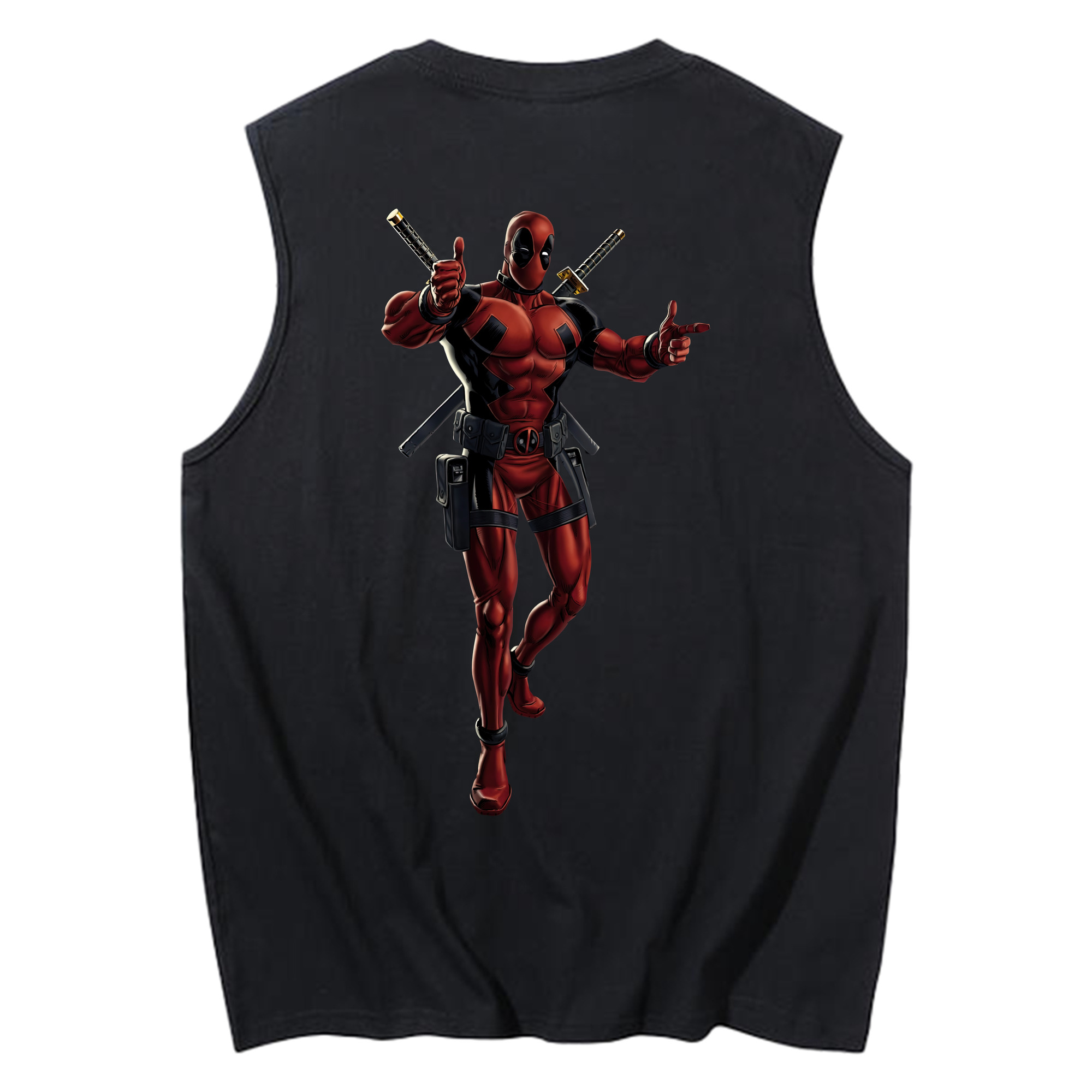 （画像用） Deadpool デッドプール コットン100％タンクトップ（背面プリント）